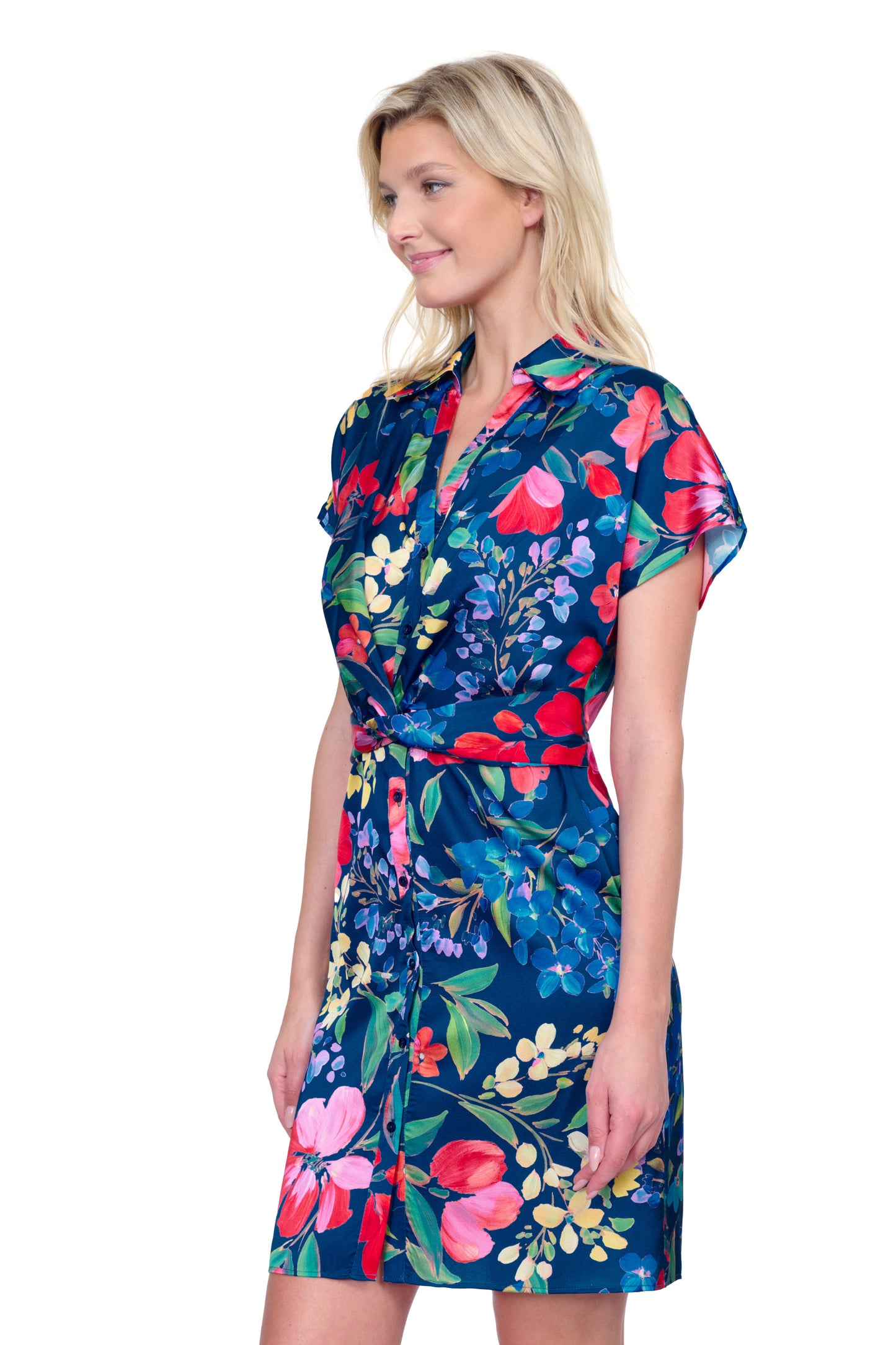 GARDEN DREAM BUTTONED FRONT DRESS