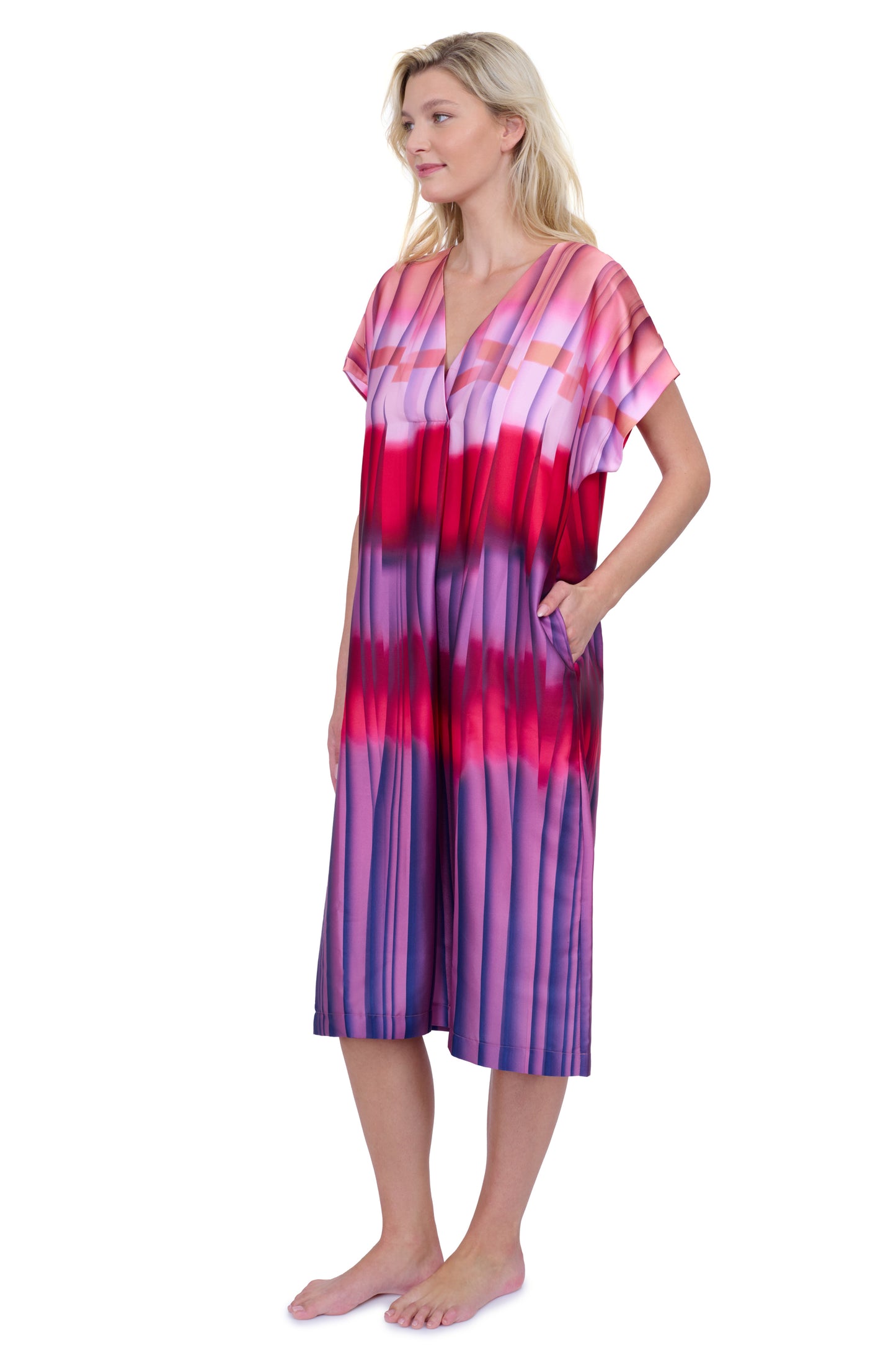 GOLDEN HOUR V NECK LONG TUNIC