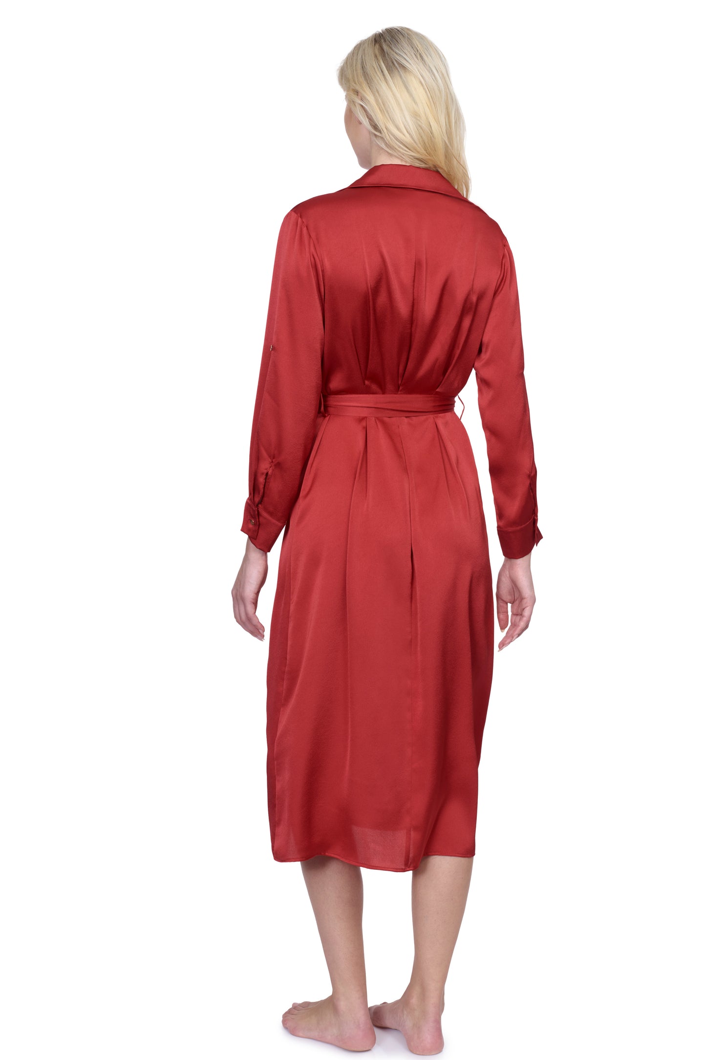 MONTECARLO NEW MIDI BELTED DRESS LONG SLEEVES