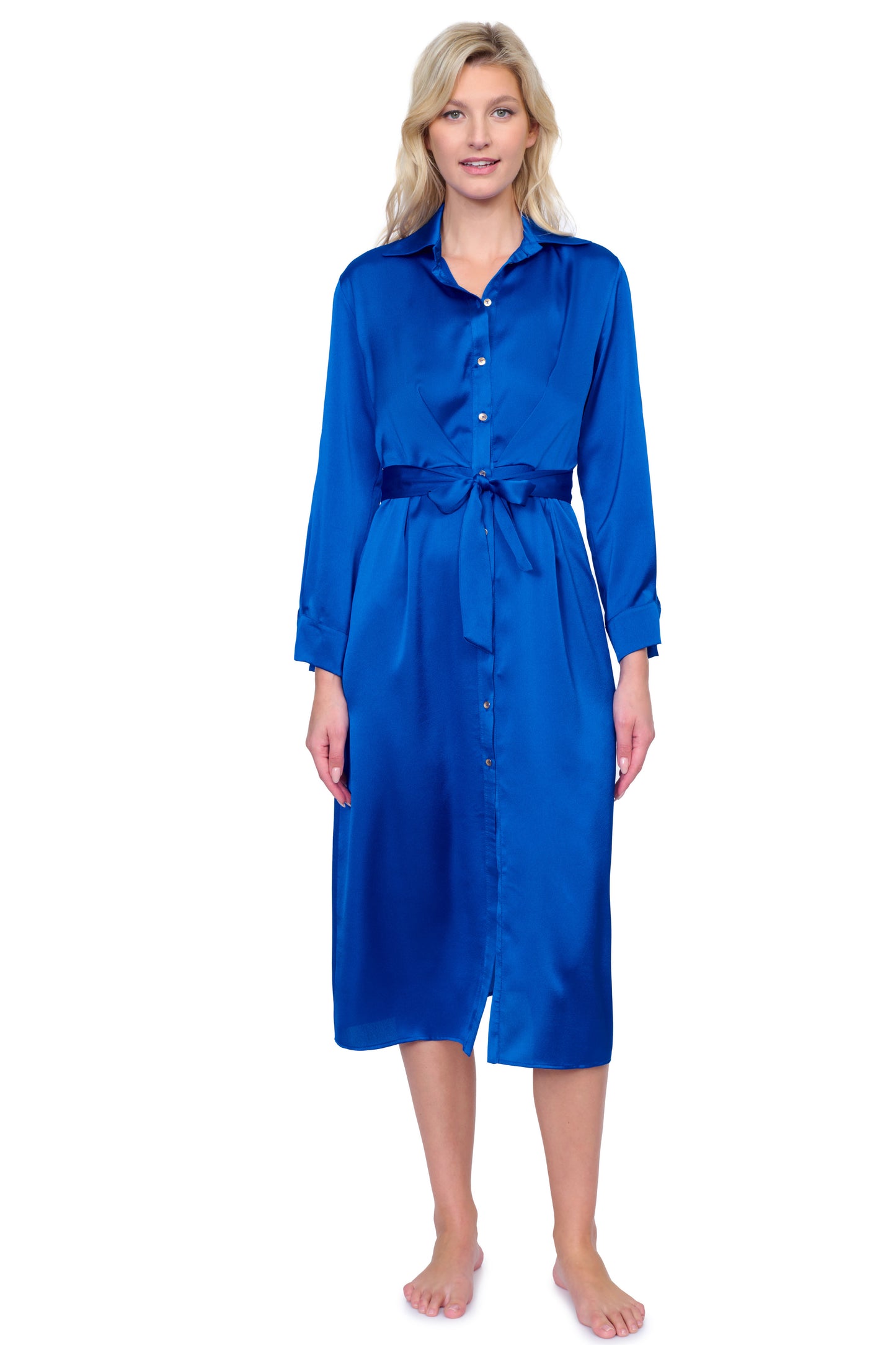 MONTECARLO NEW MIDI BELTED DRESS LONG SLEEVES