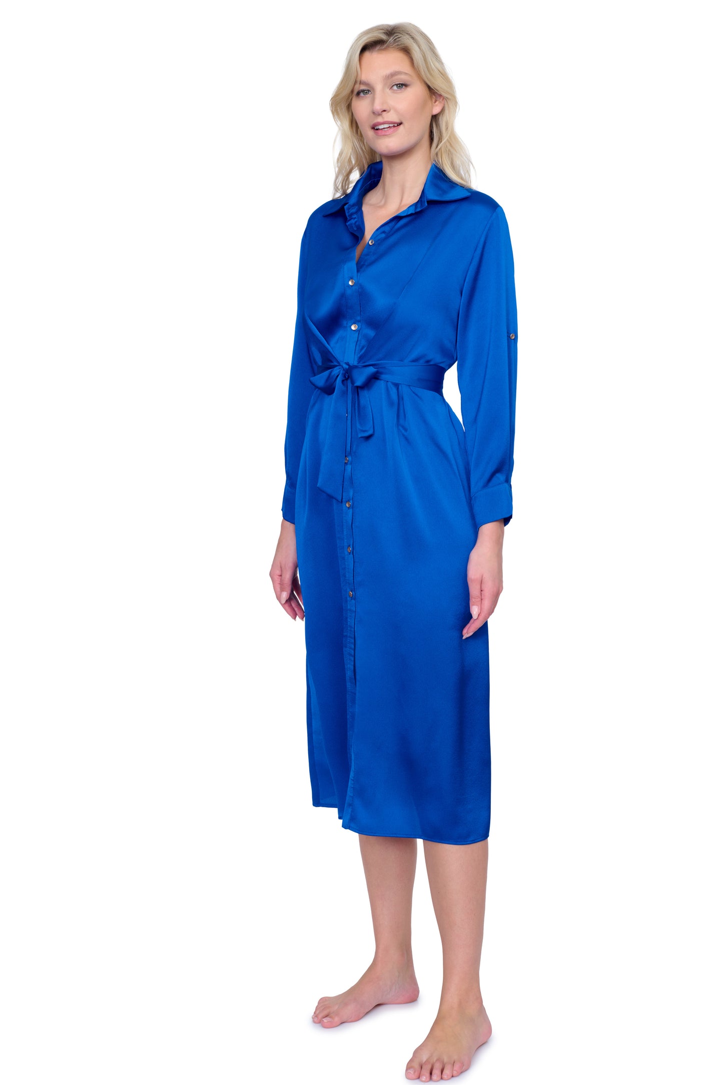MONTECARLO NEW MIDI BELTED DRESS LONG SLEEVES