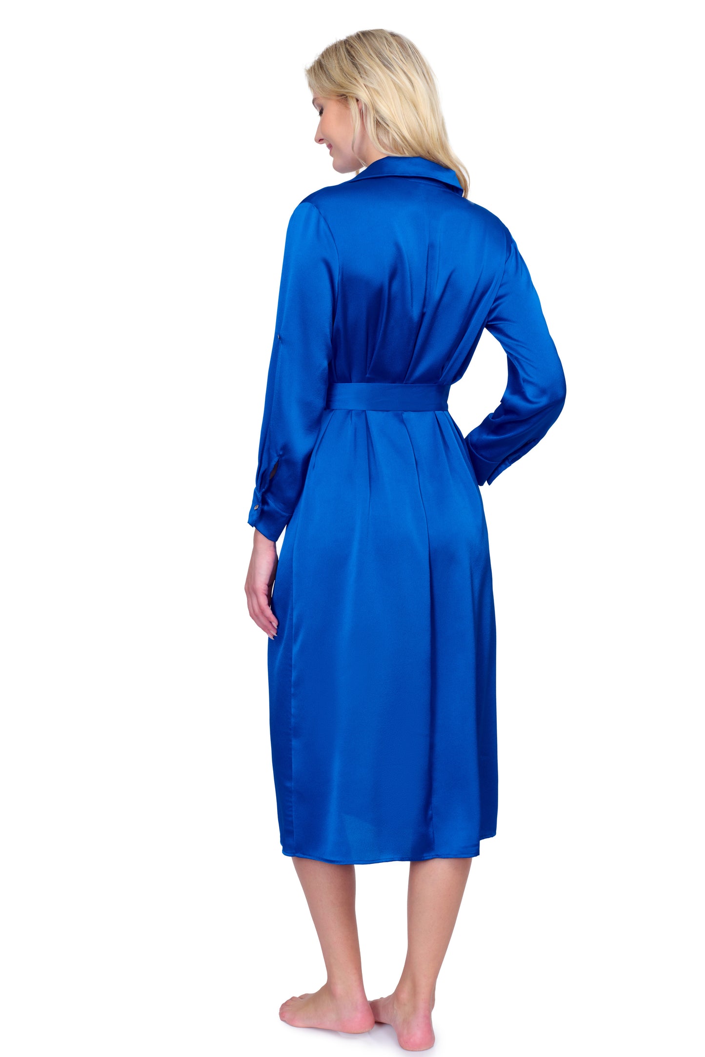 MONTECARLO NEW MIDI BELTED DRESS LONG SLEEVES