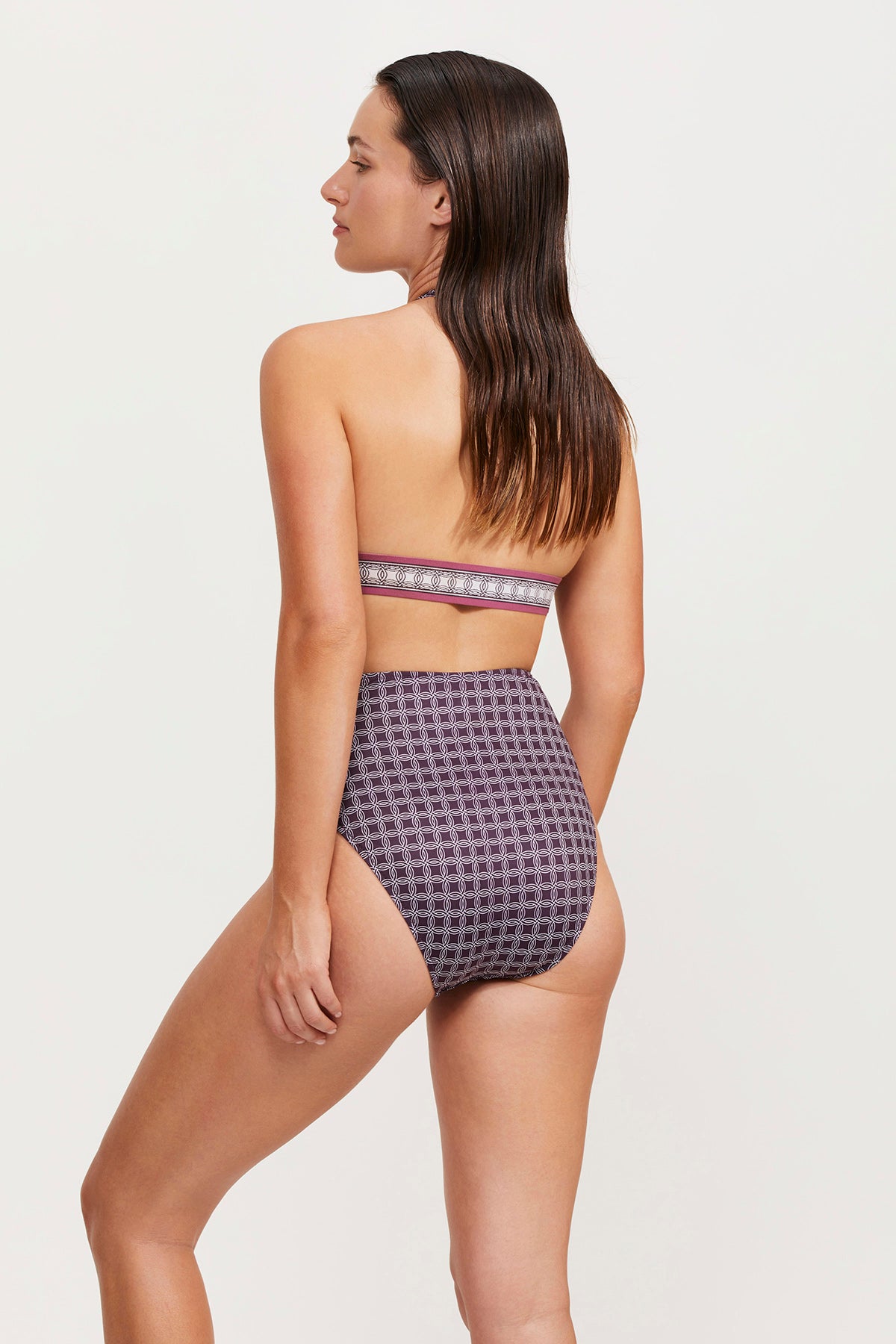 RETRO TOUCH HIGH NECK ONE PIECE