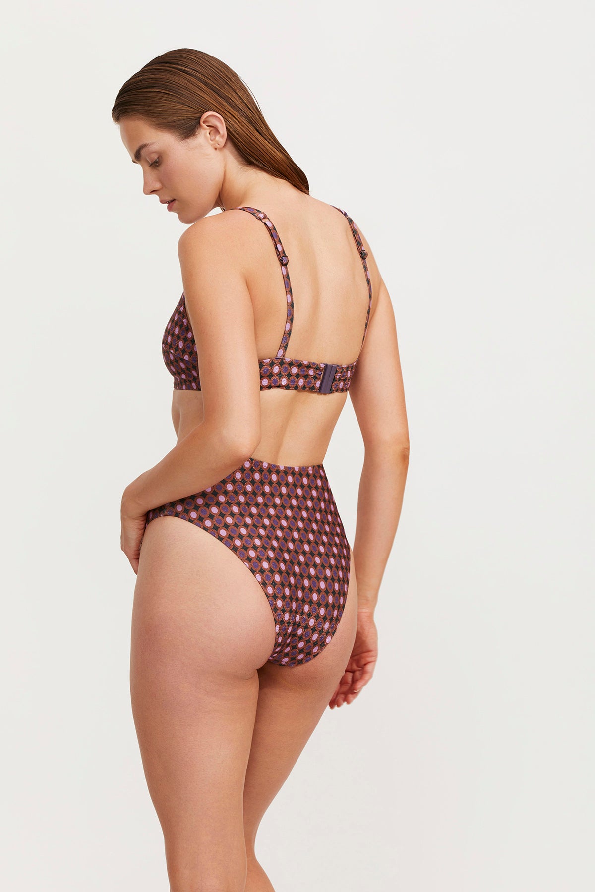 VINTAGE CHARM SQUARE NECK BRALETTE BIKINI TOP