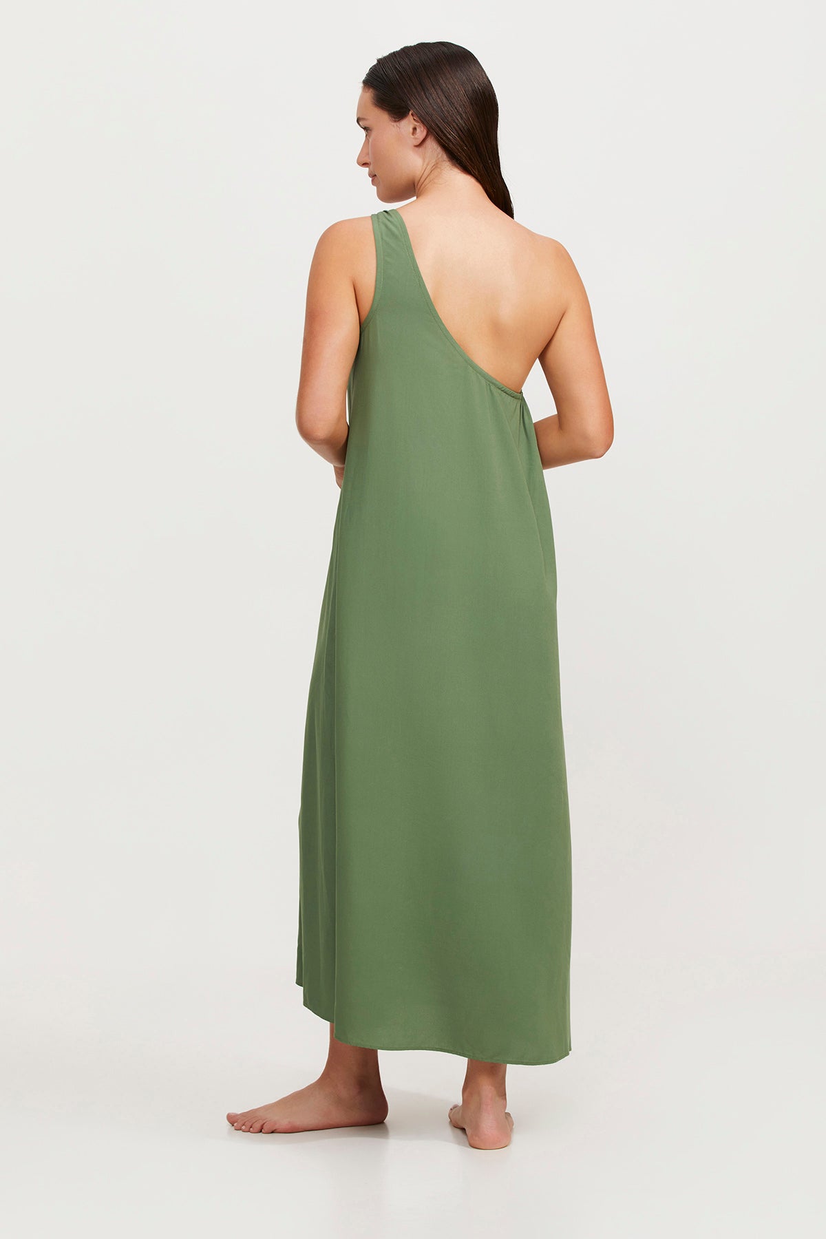 ONE SHOULDER SARONG DRESS COVER UP