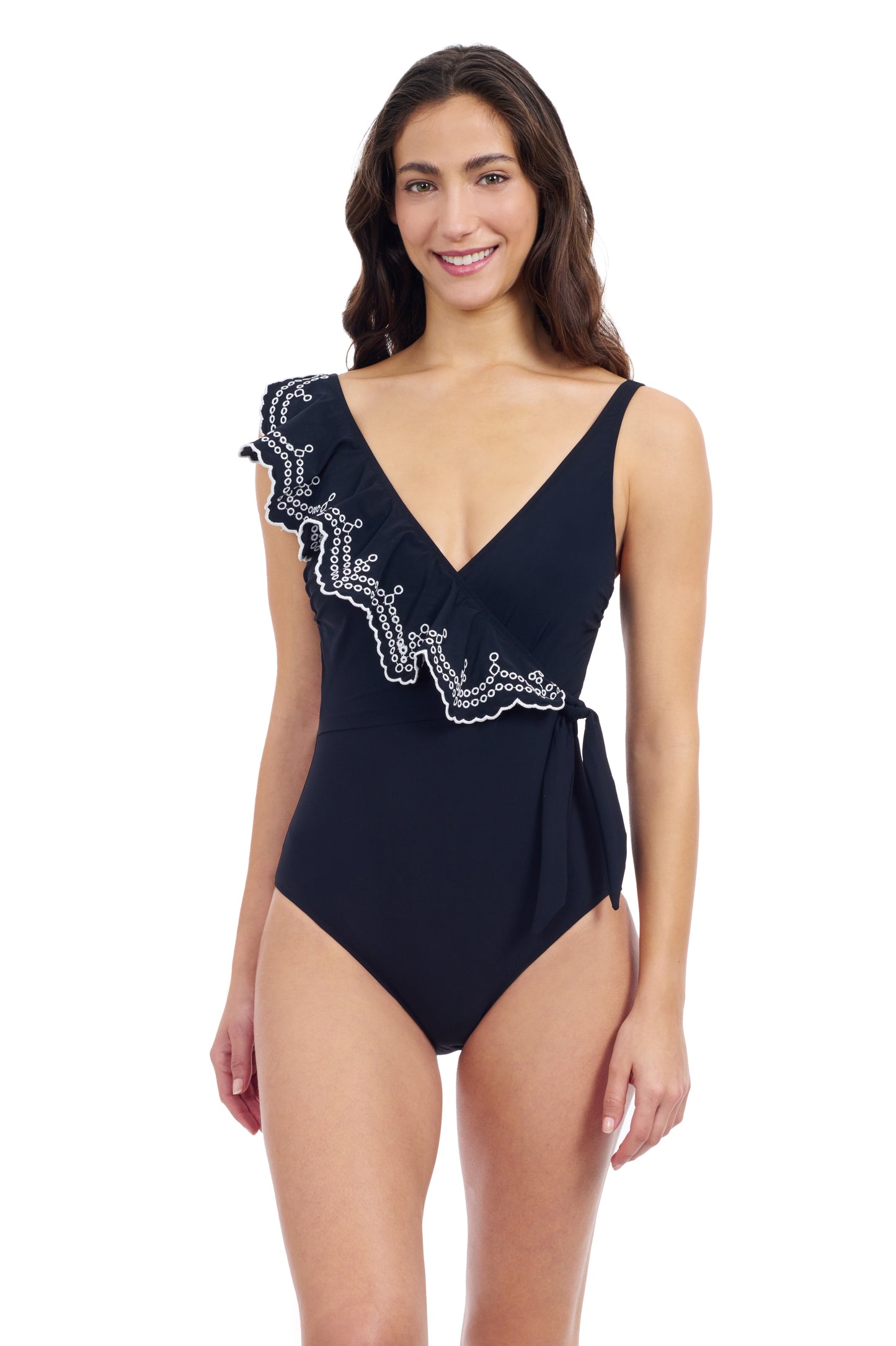 LOLA SURPLICE RUFFLE ONE PIECE