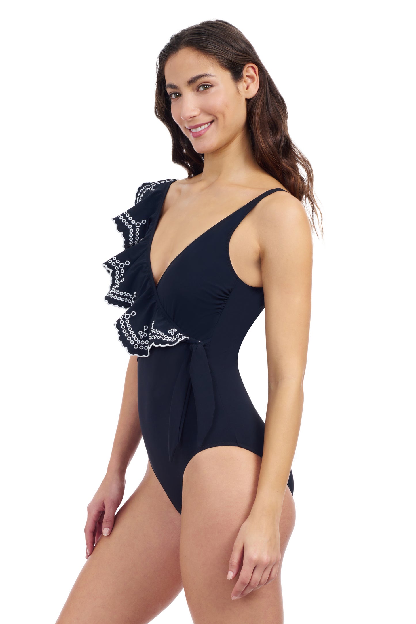 LOLA SURPLICE RUFFLE ONE PIECE