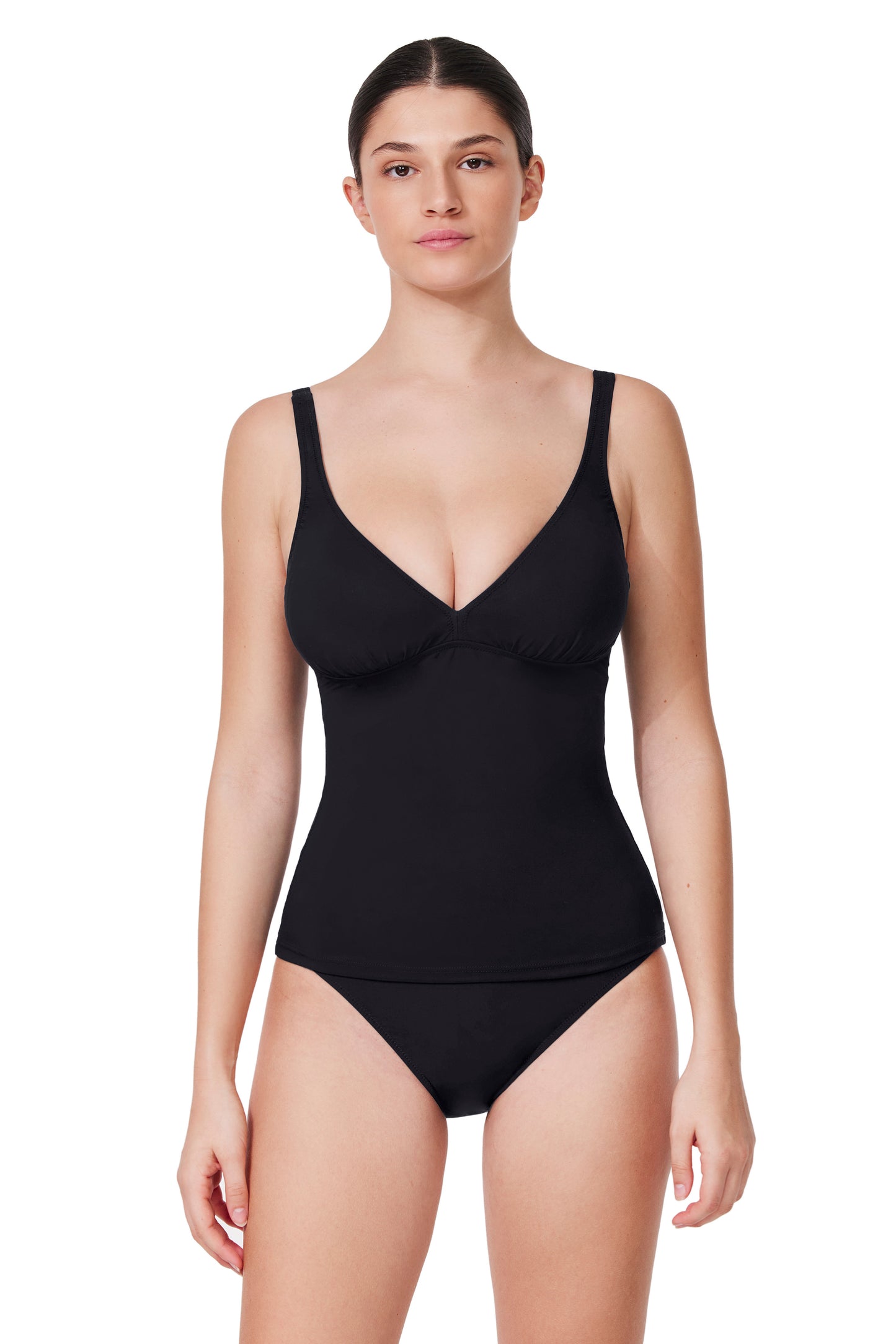 Profile by Gottex TUTTI FRUTTI D-Cup Tankini Top in Black