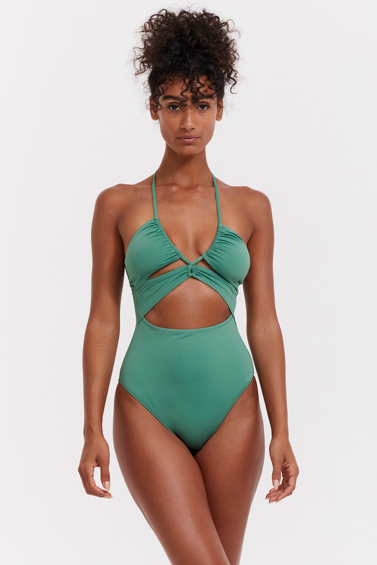 ONE PIECE HALTER CUTOUT