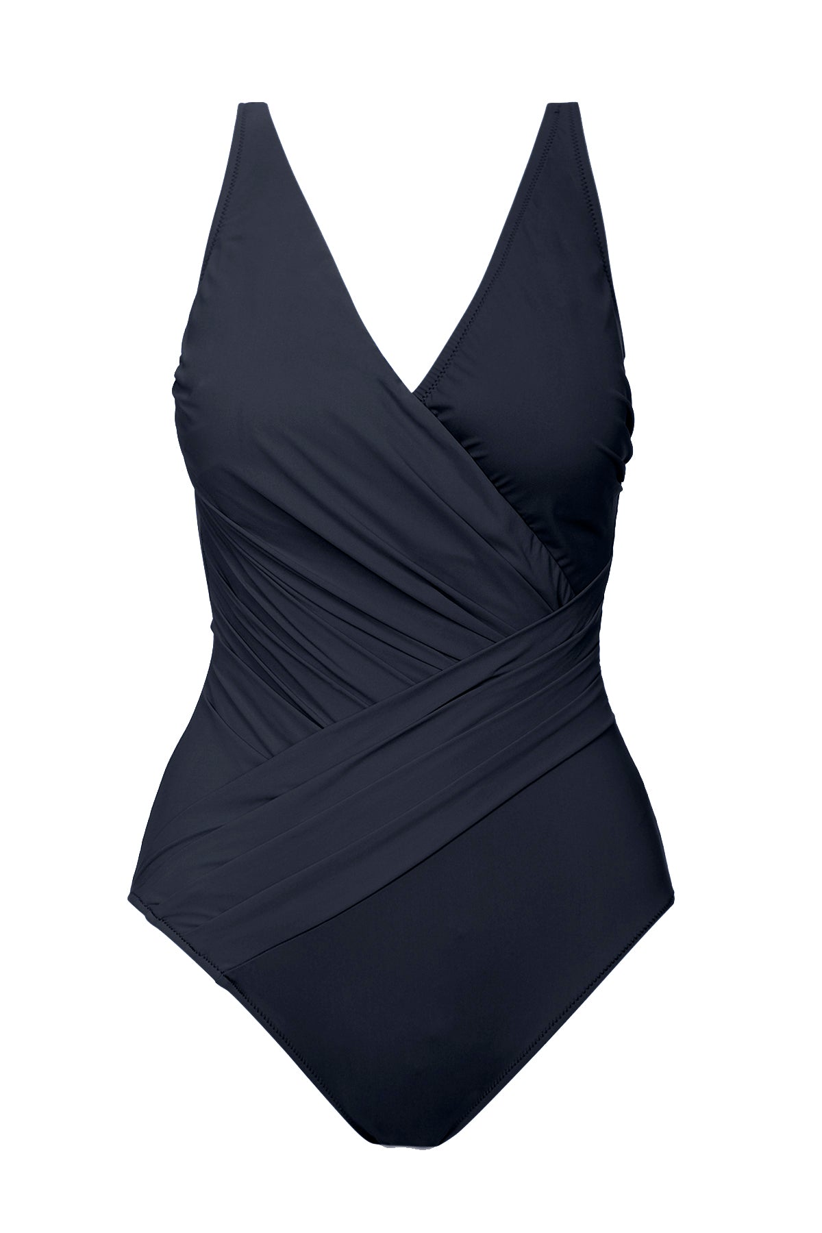 Lattice V-Neck Surplice One Piece Swimsuit - Black