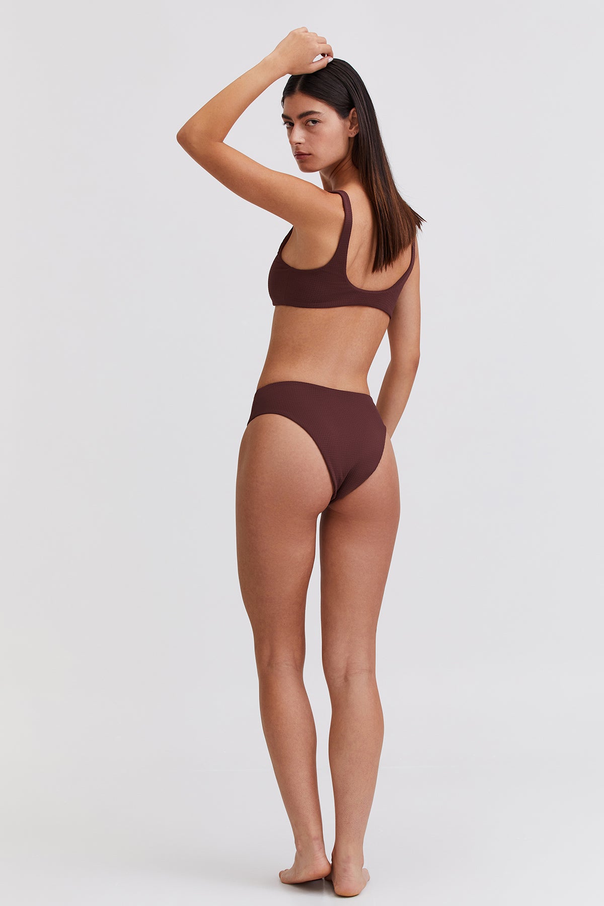 HIGH LEG HIGH WAIST BRIEF *Waffle Texture*
