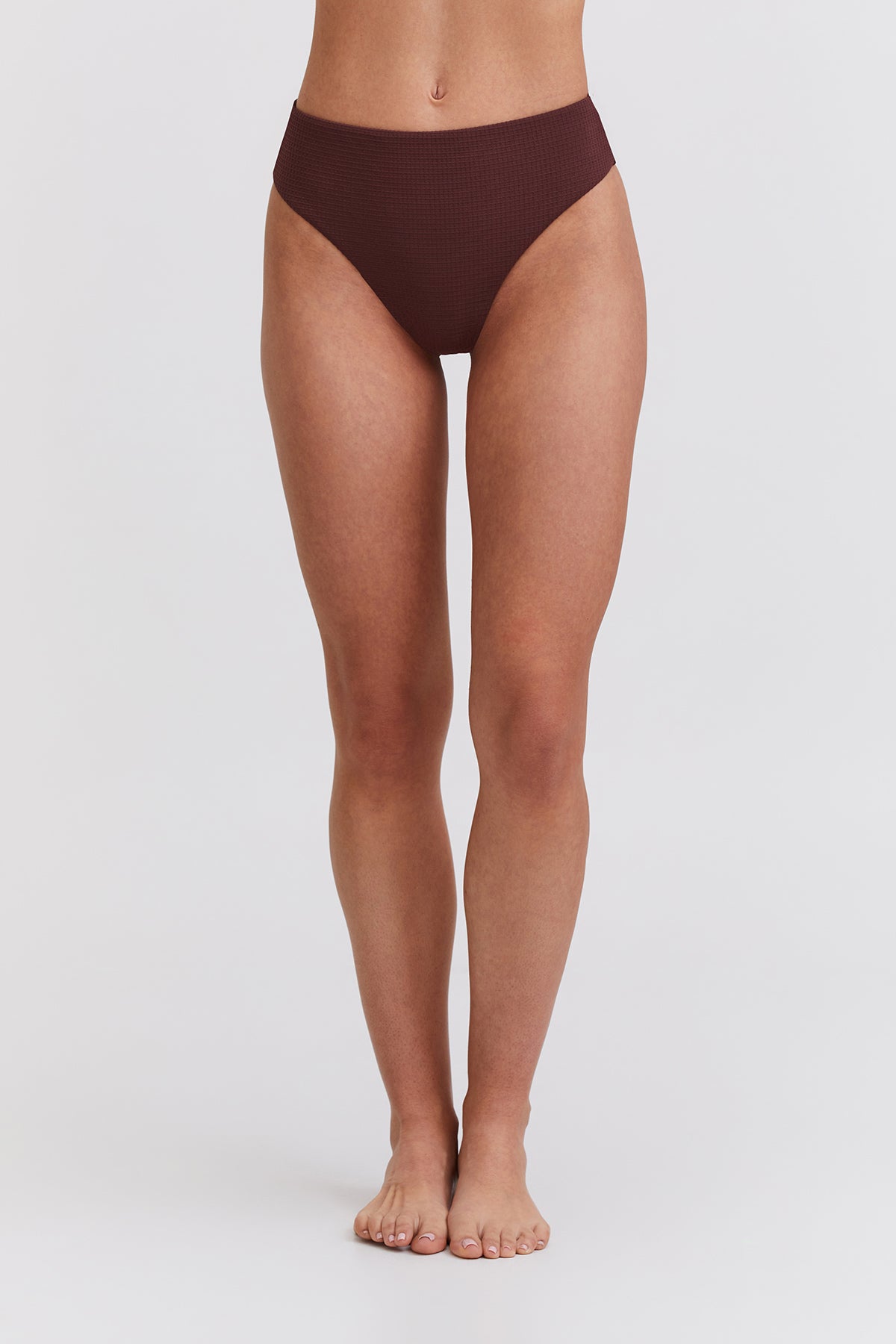 HIGH LEG HIGH WAIST BRIEF *Waffle Texture*