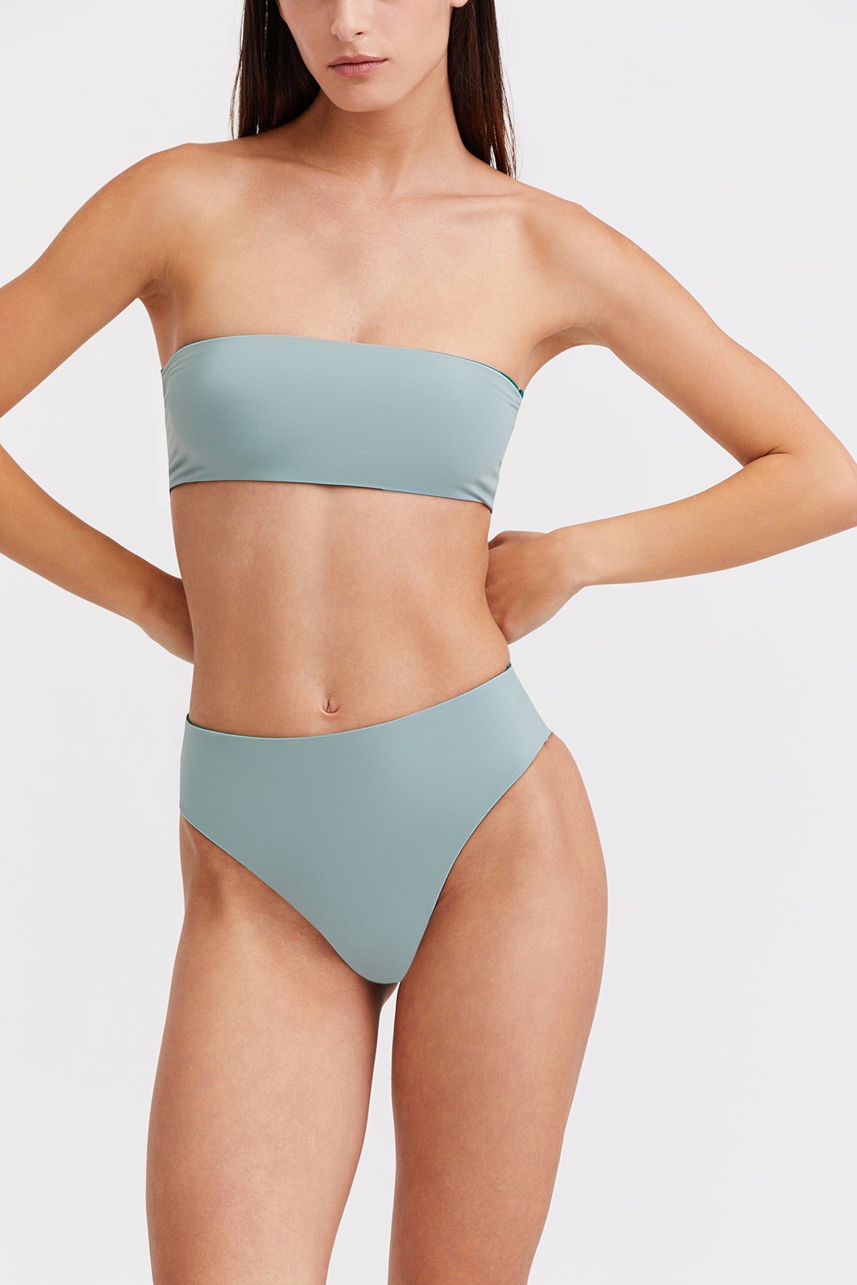 REVERSIBLE STRAPLESS BIKINI TOP