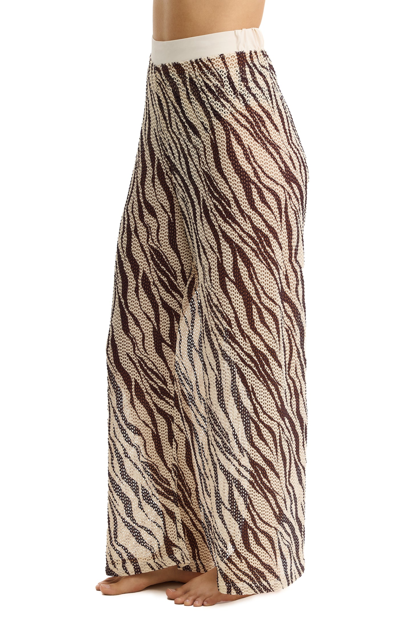 PROFILE by gottex SAFARI CHIC Long Pants - Cream/Brown