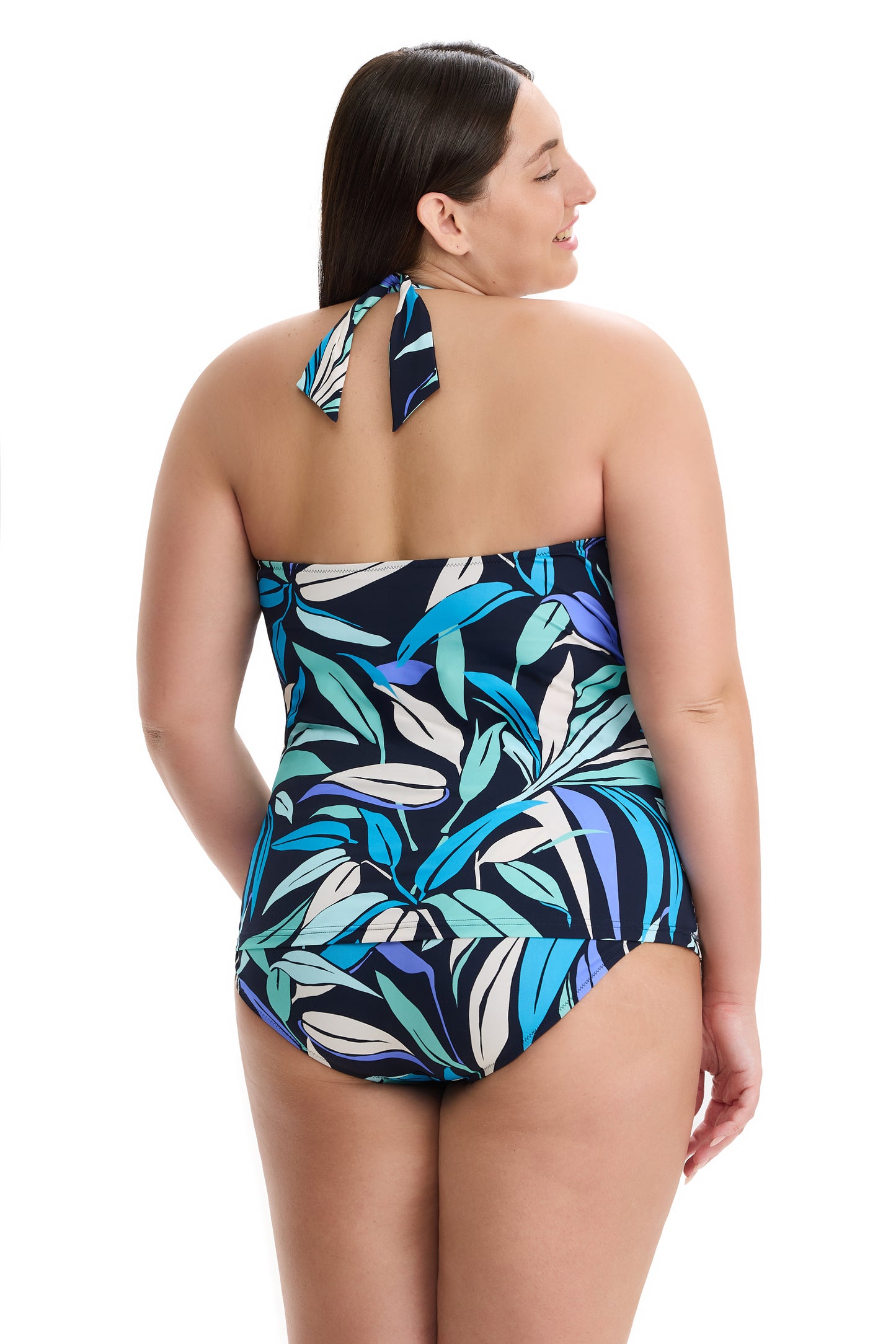 PROFILE by gottex PALM POETRY V-neck Tankini Top - Multi Blue