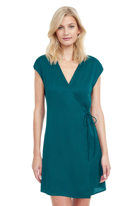 SHORT SURPLICE DRESS