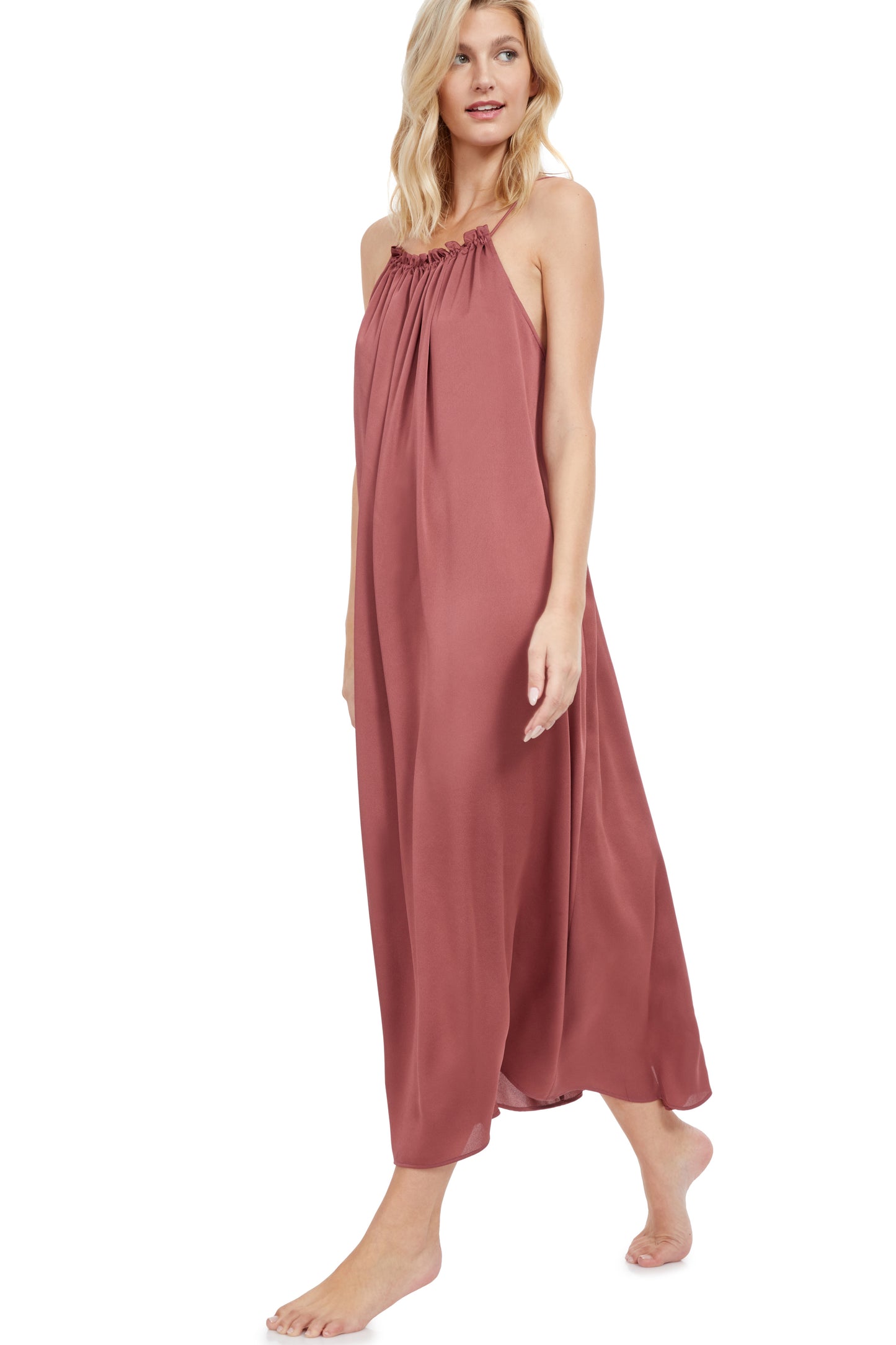 HIGH NECK LONG DRESS