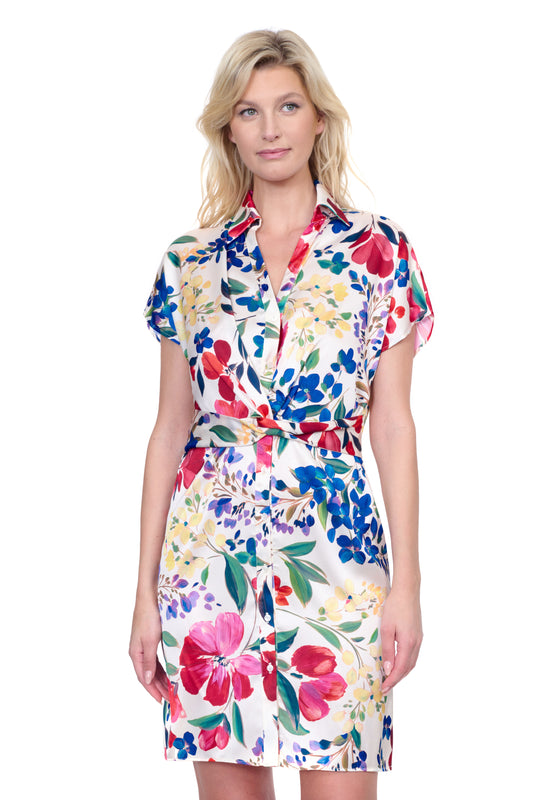 GARDEN DREAM BUTTONED FRONT DRESS