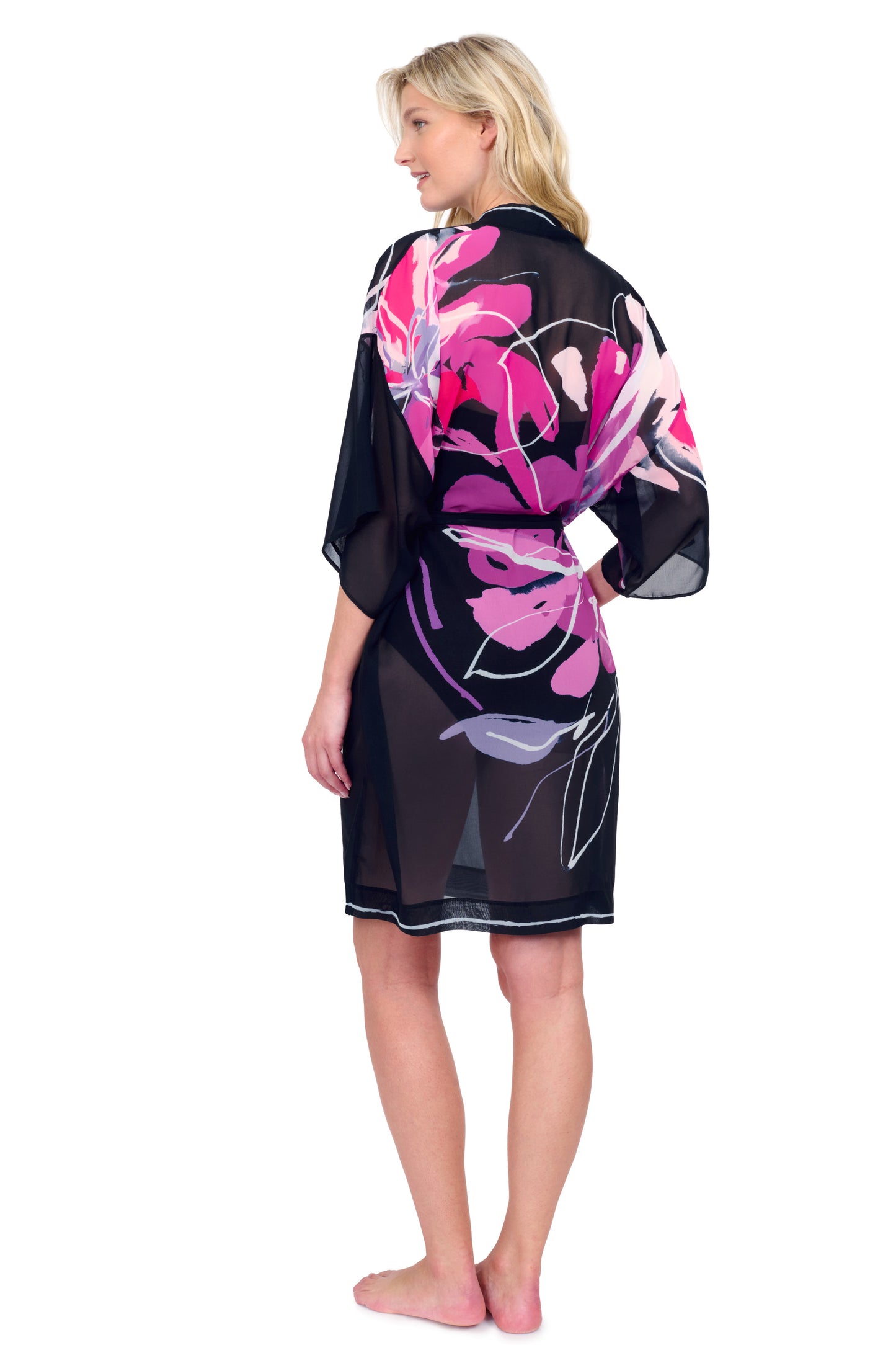 WATER LILY BELTED KIMONO