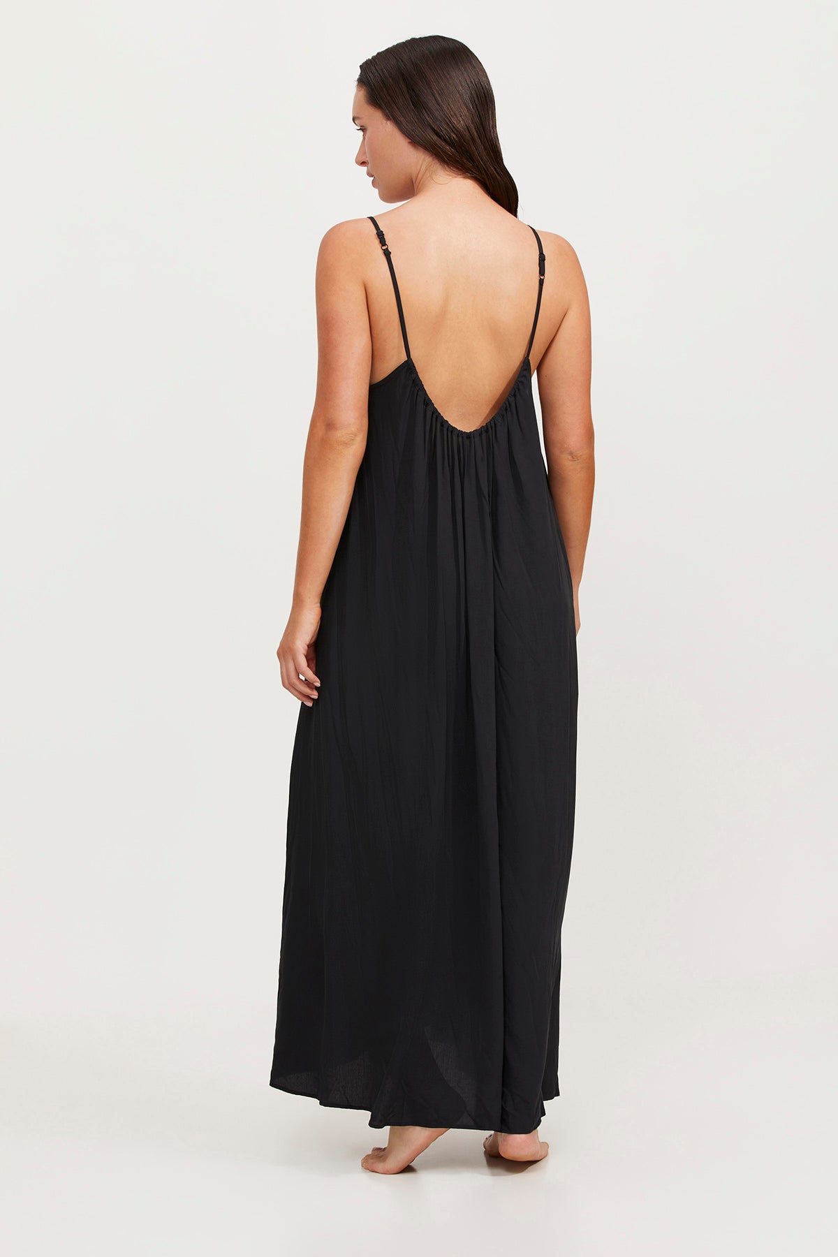 DEEP PLUNGE LONG COVER UP DRESS