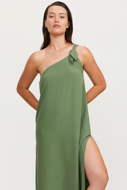 ONE SHOULDER SARONG DRESS COVER UP