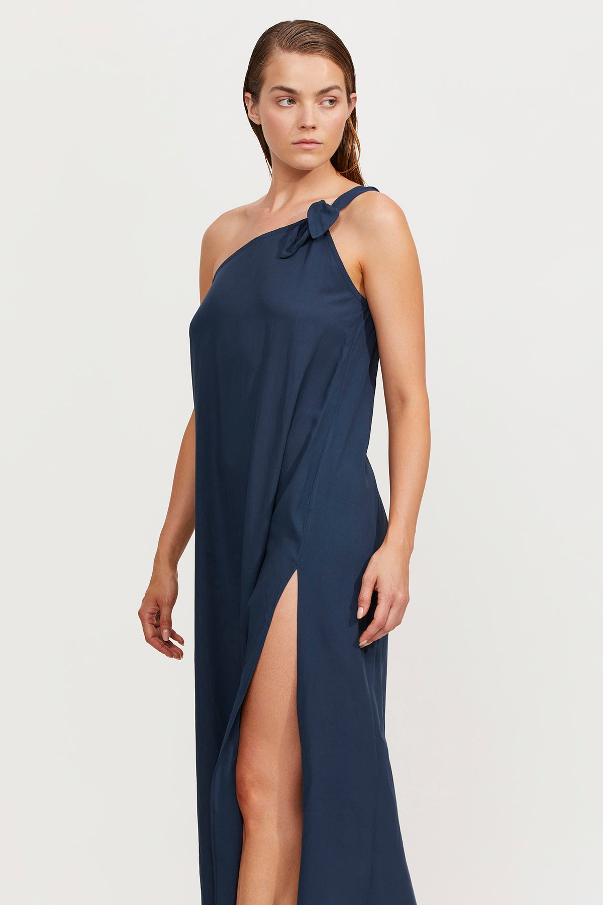 ONE SHOULDER SARONG DRESS COVER UP