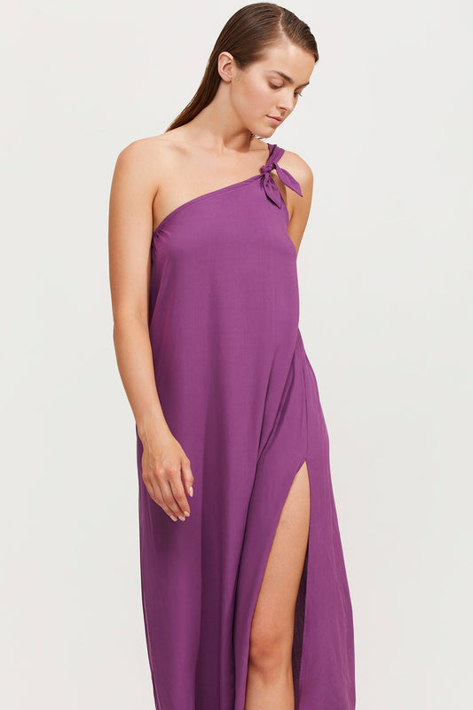 ONE SHOULDER SARONG DRESS COVER UP