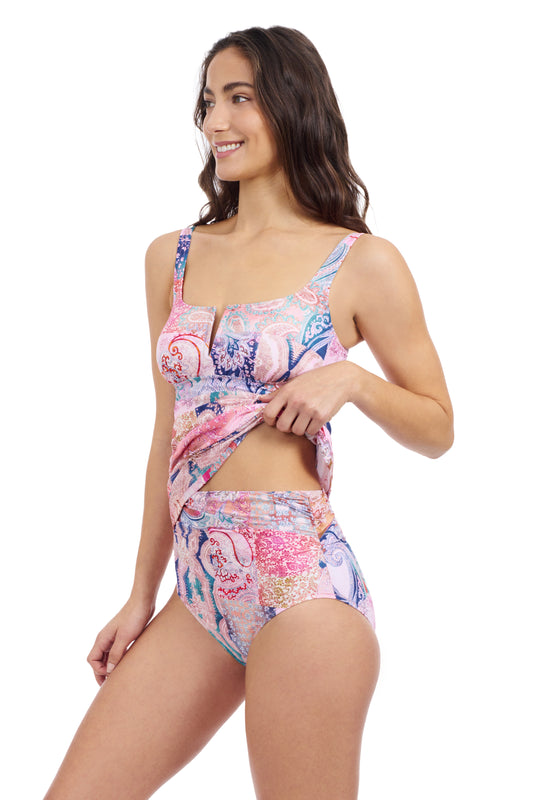 KARMA SQUARE NECK TANKINI TOP
