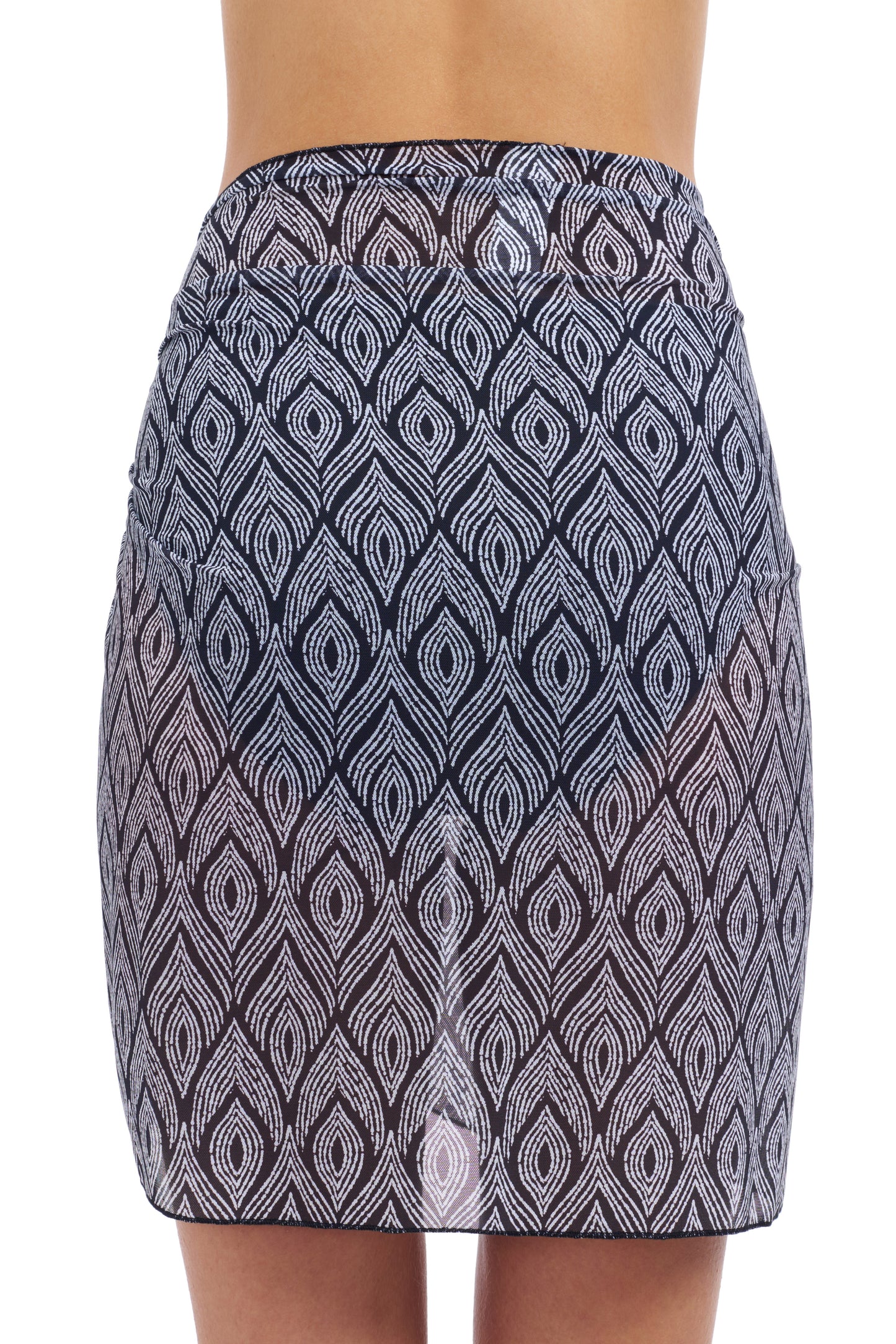 PLUME SARONG STYLE MESH SKIRT WITH SIDE TIE