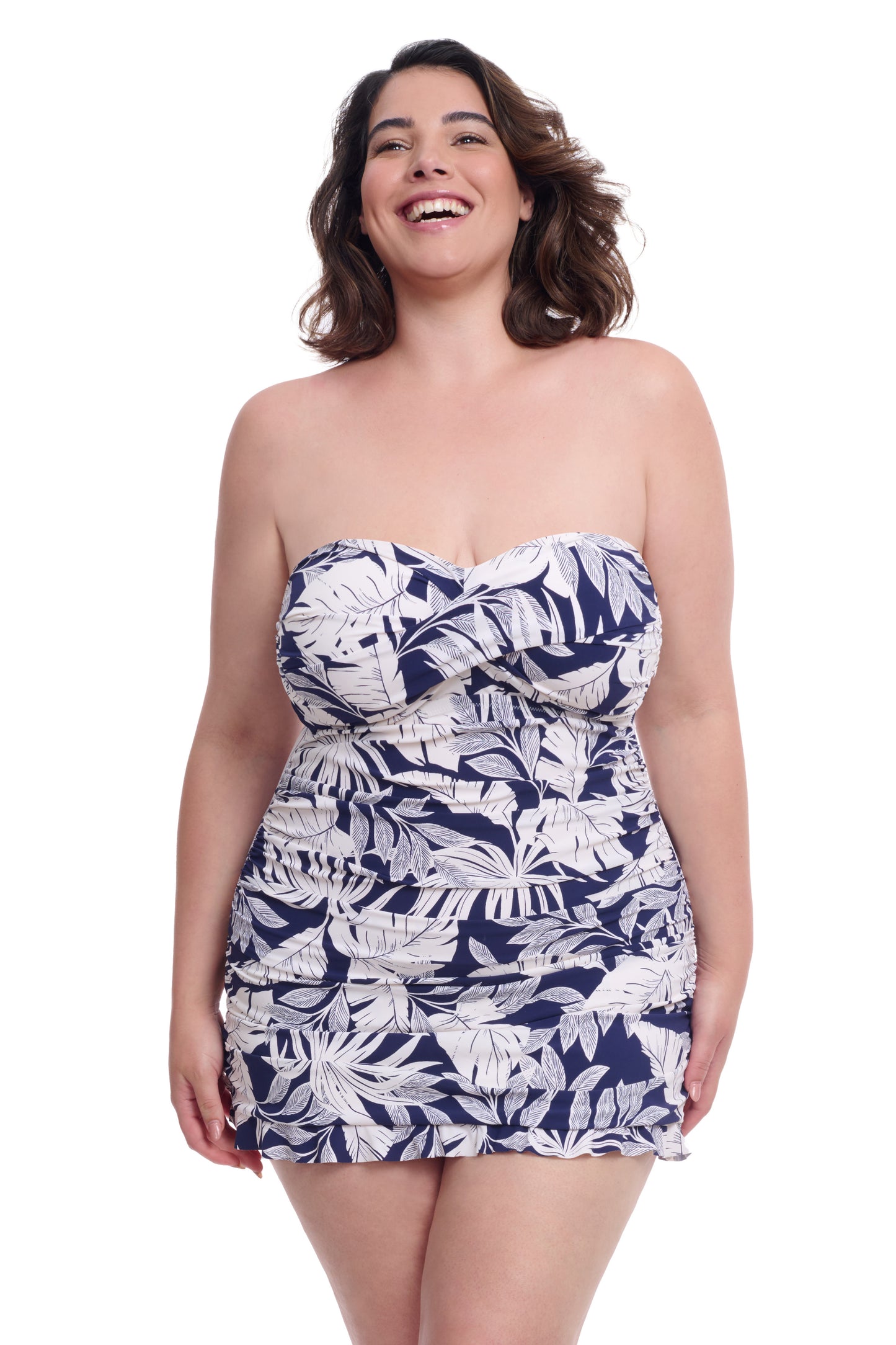 SKIRTED BANDEAU ONE PIECE