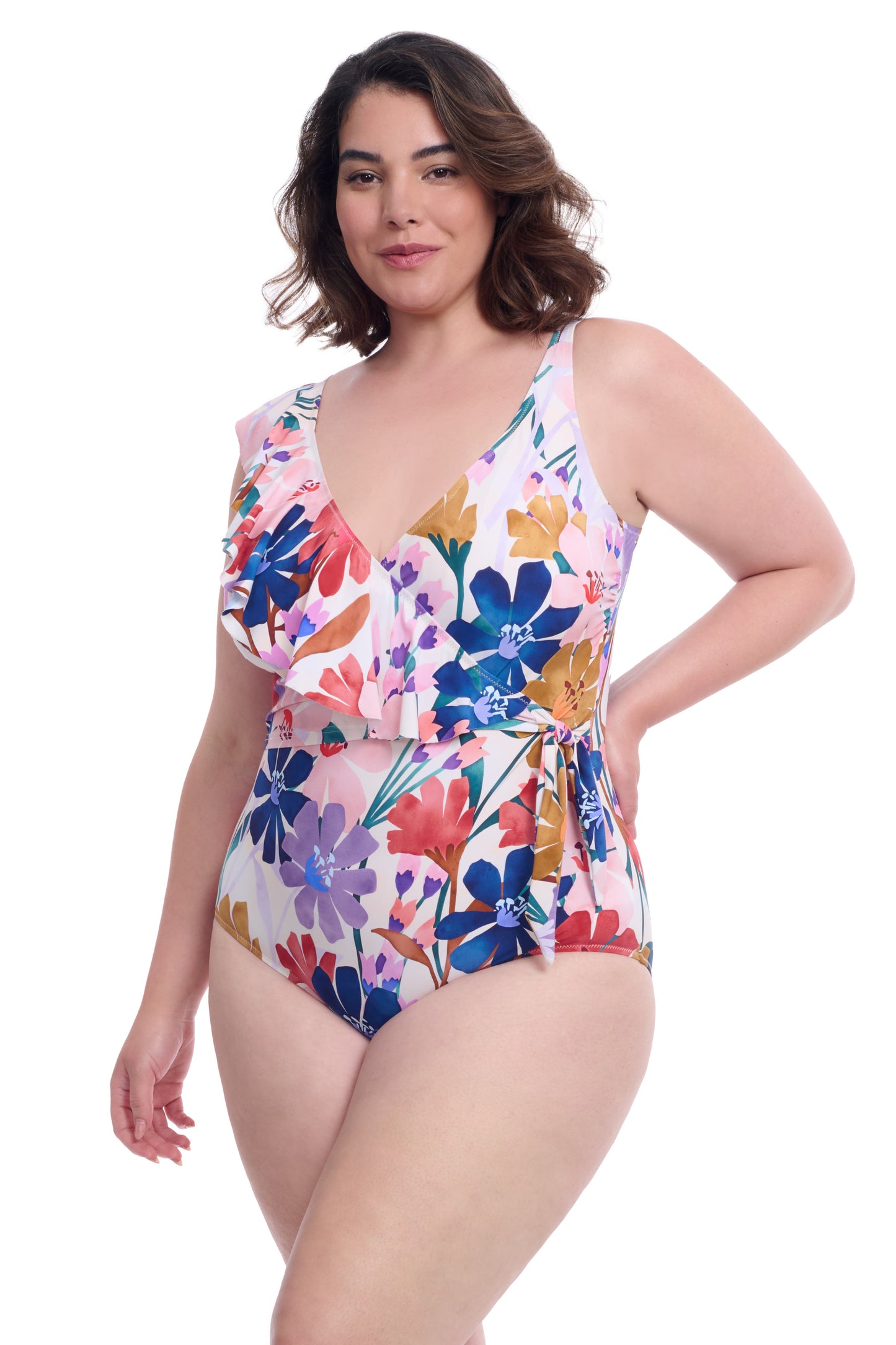 MELODY RUFFLE SURPLICE ONE PIECE