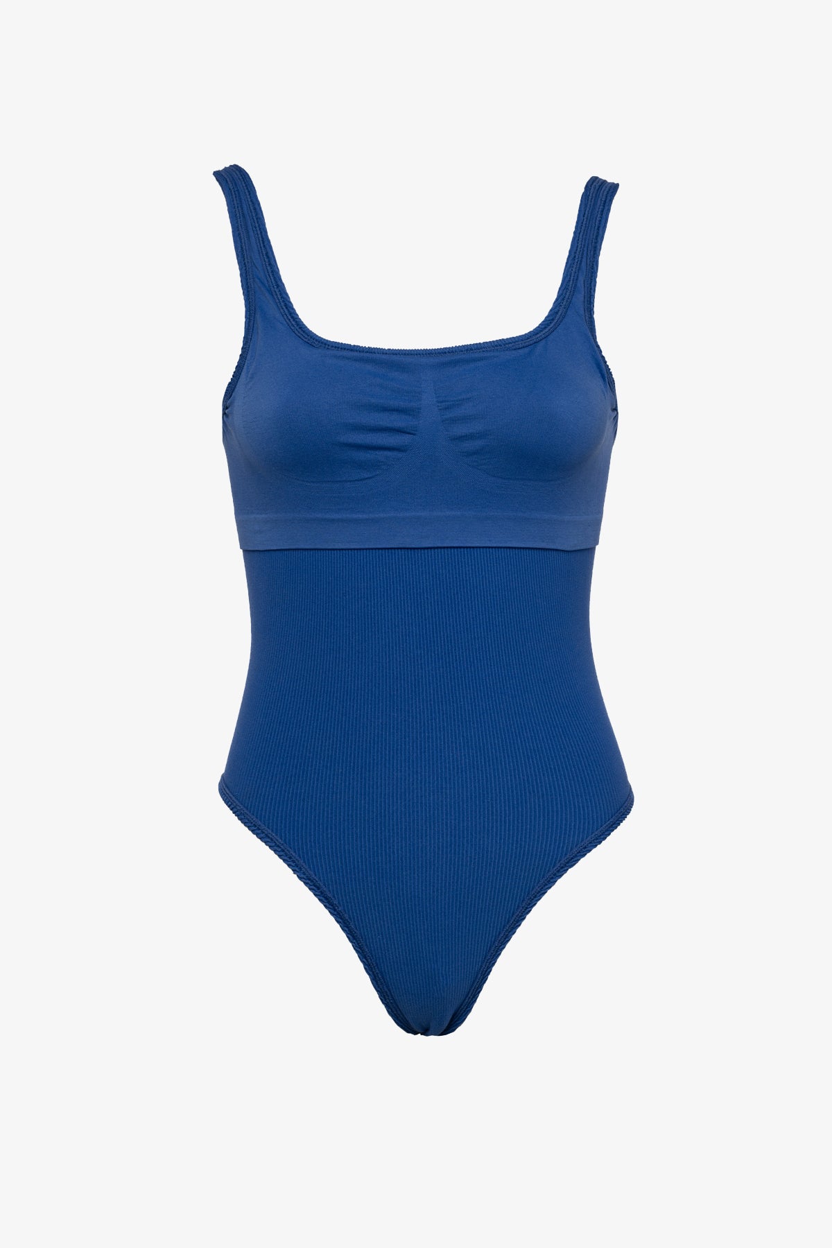Au Naturel Tank One Piece with inner Shelf Bra Molded Lining - Royal Blue