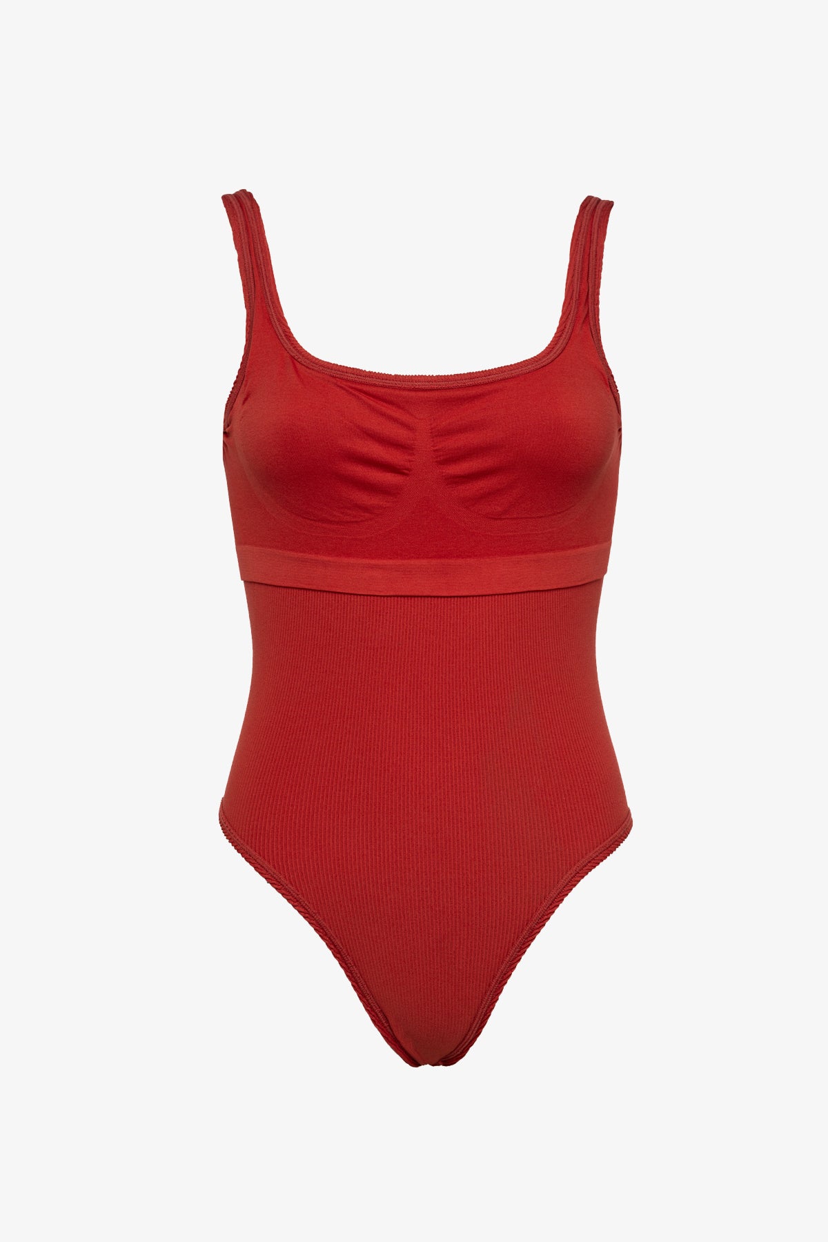 Au Naturel Tank One Piece with inner Shelf Bra Molded Lining - Paprika