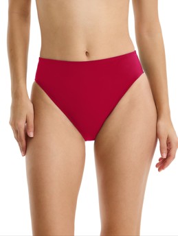 PROFILE by gottex CABERNET KISS High Waist Bikini Bottom - Bordeaux