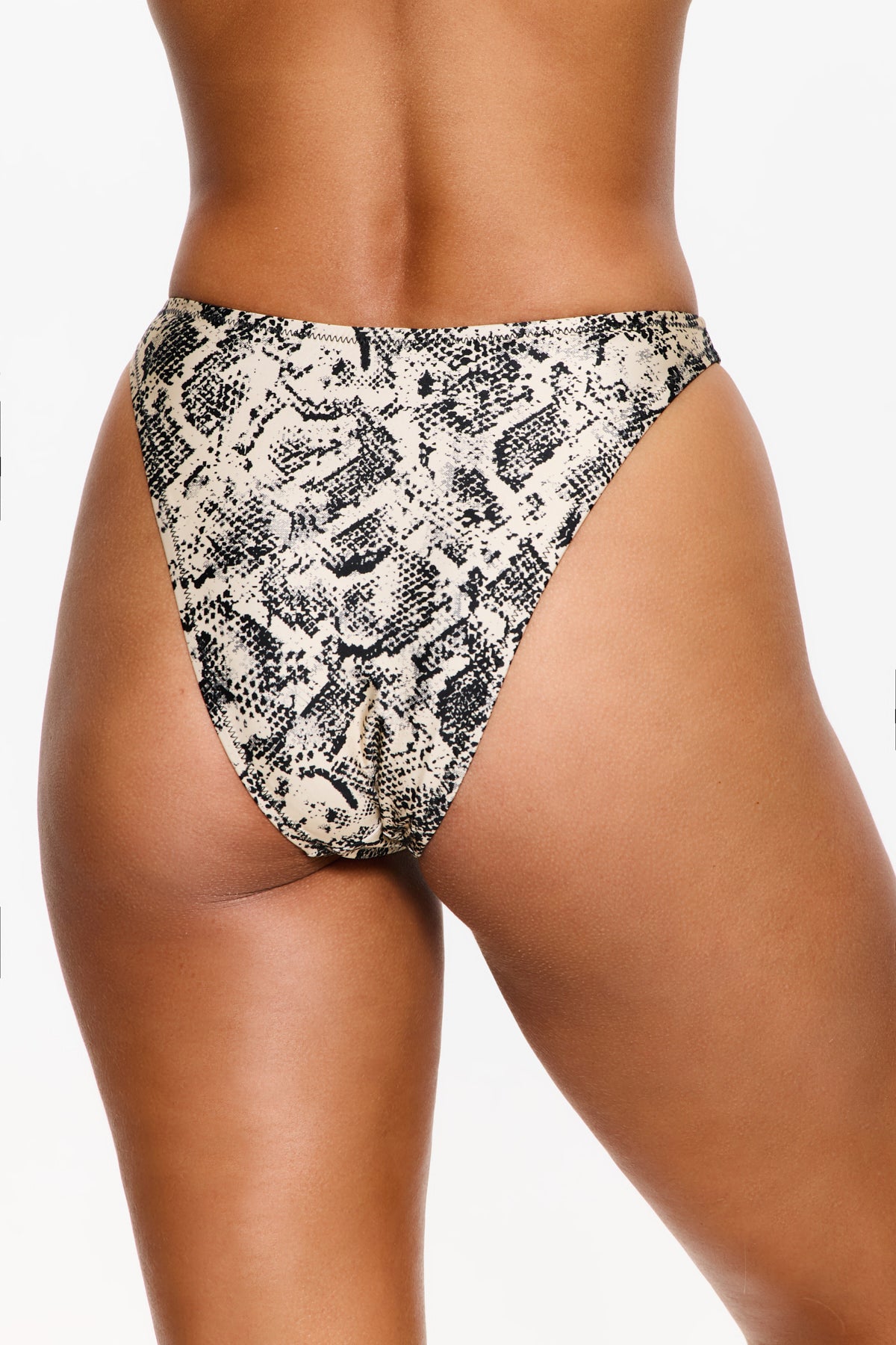 Flirtt SILKY PYTHON High Waisted Bikini Bottom
