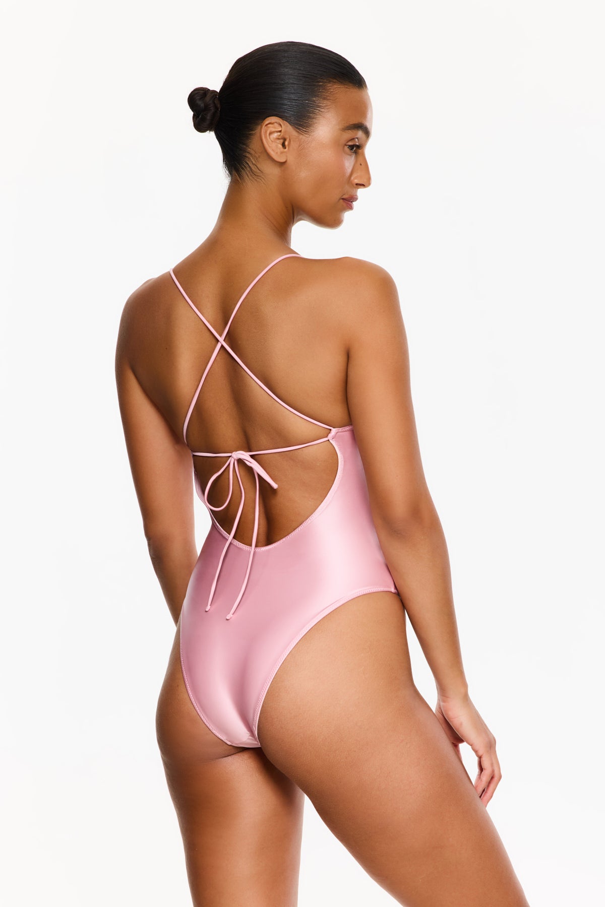 Flirtt SATIN ROYALE Cut Out One Piece - Light Pink