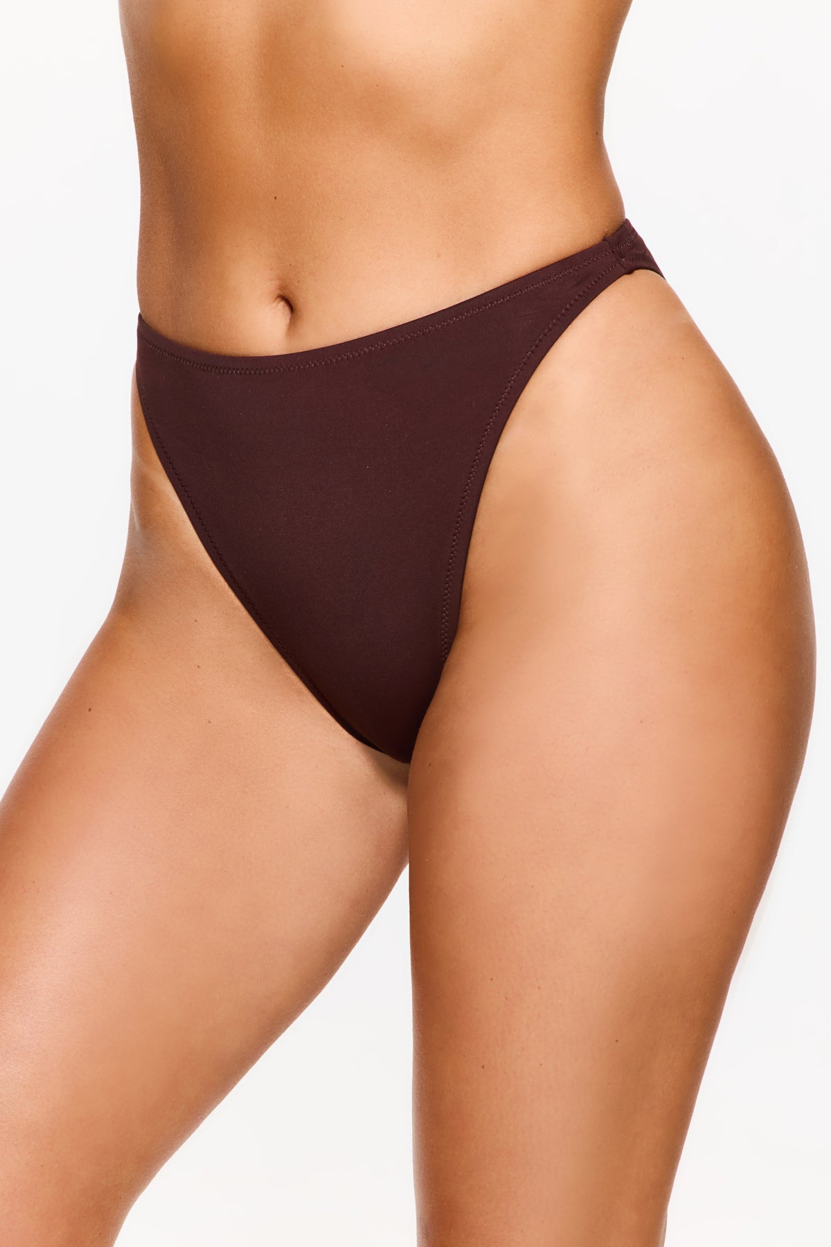 Flirtt VACAY MODE High Waisted Bikini Bottom - Brown