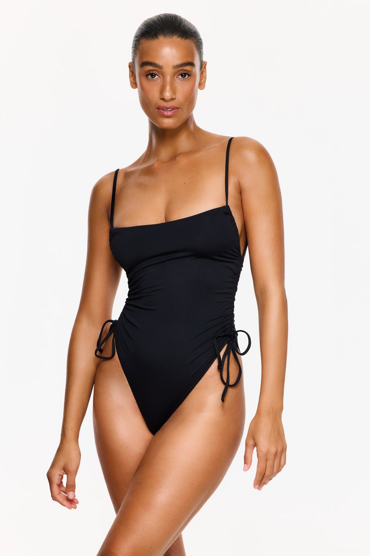 FLIRTT SQUARE NECK ONE PIECE - Black