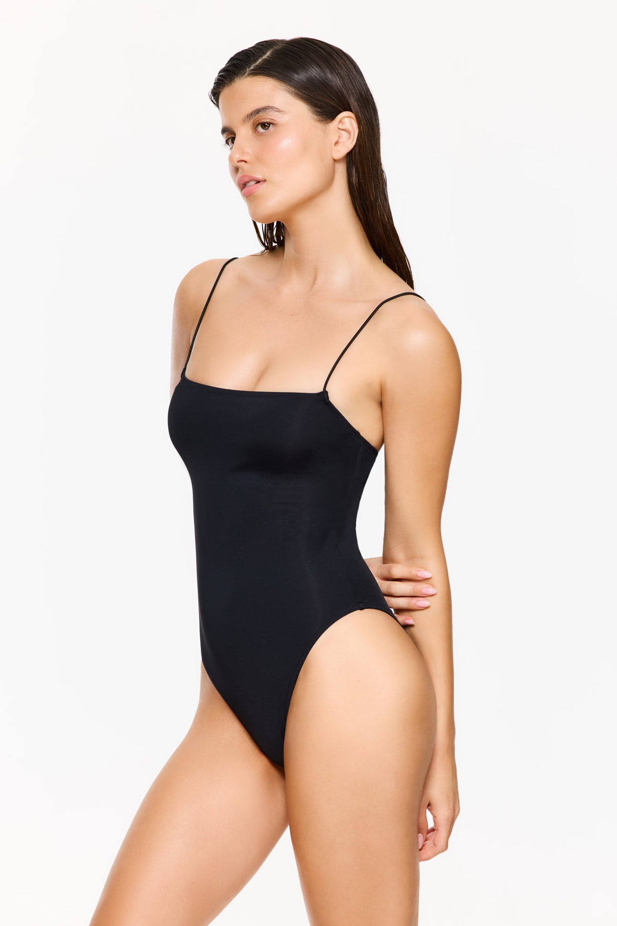 FLIRTT SQUARE NECK ONE PIECE - Black