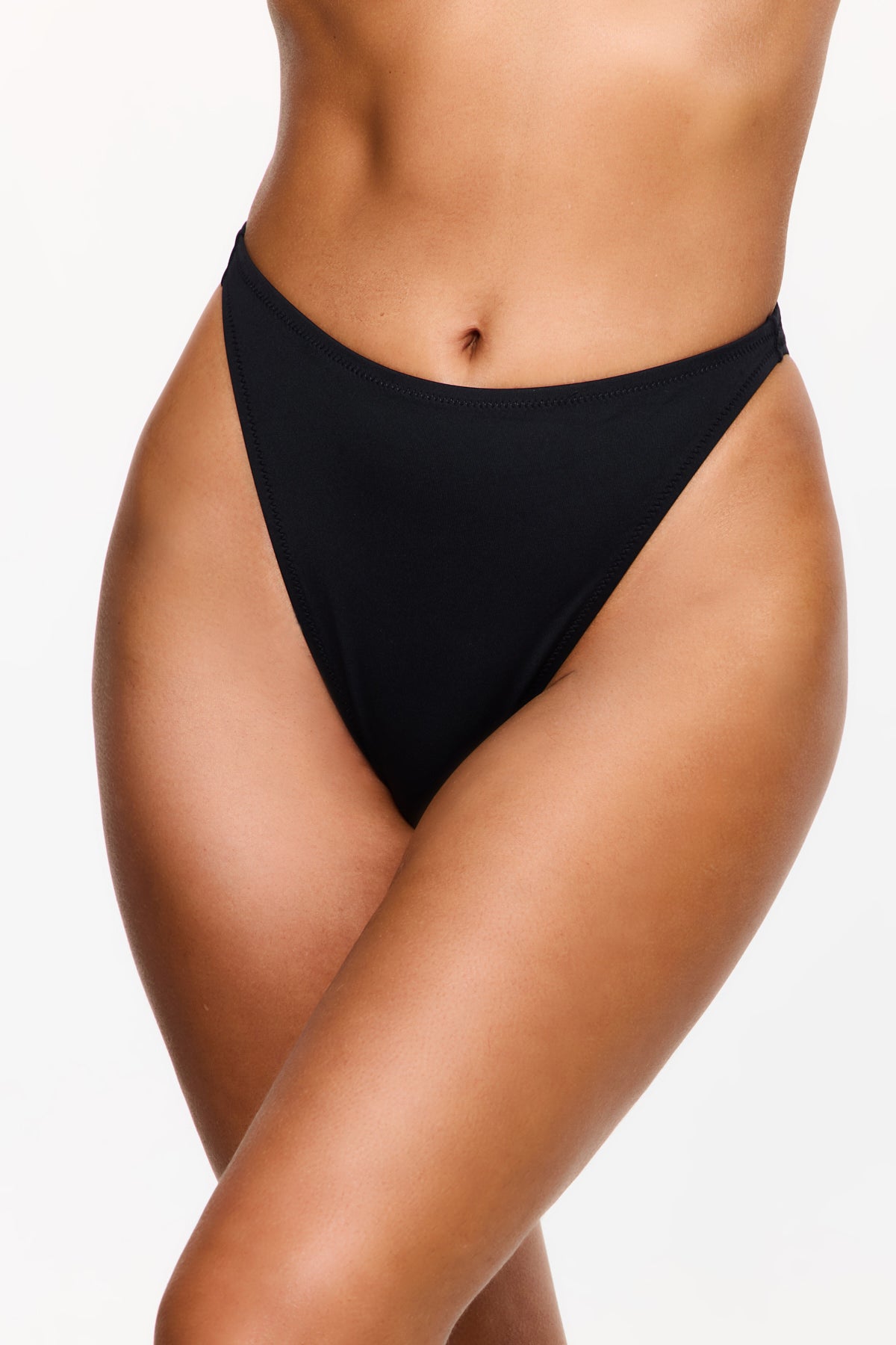 FLIRTT HIGH WAIST SUPER HIGH LEG - Black