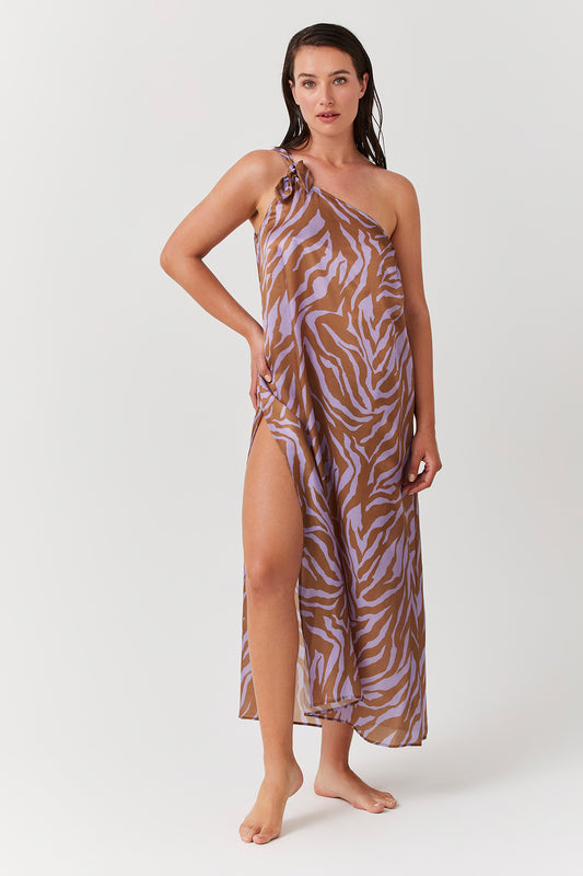 ONE SHOULDER SARONG DRESS