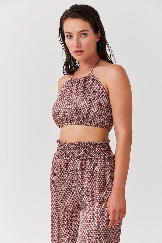 HALTER CROPPED TOP