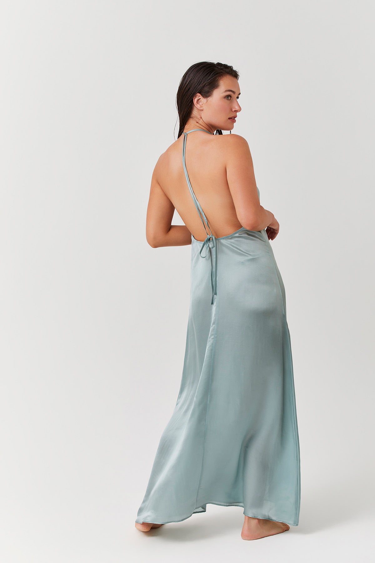 NEW LONG DRESS WITH BACK DETAIL