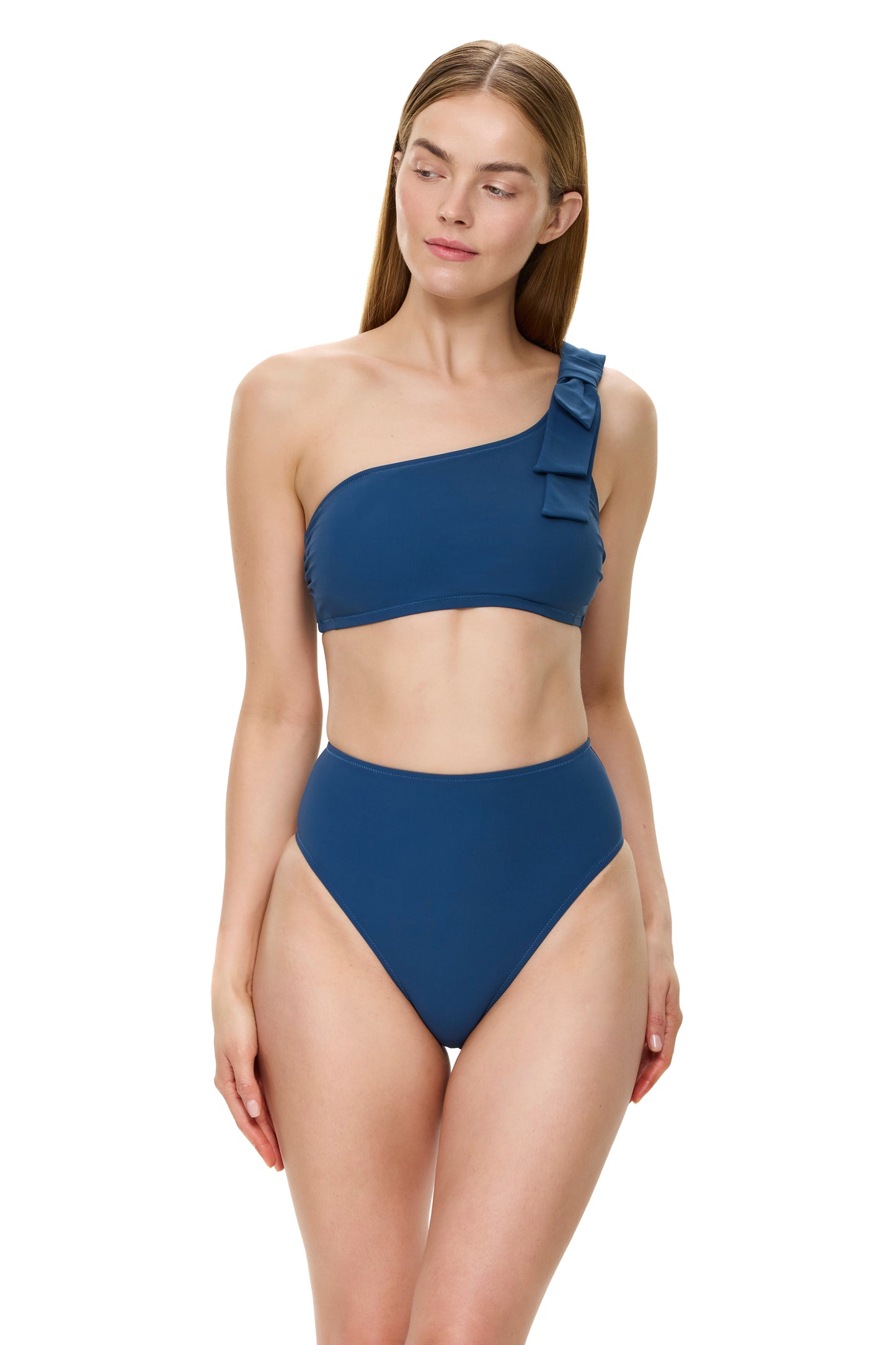 Gottex MODERN MUSE New one shoulder bra - Dark Azure