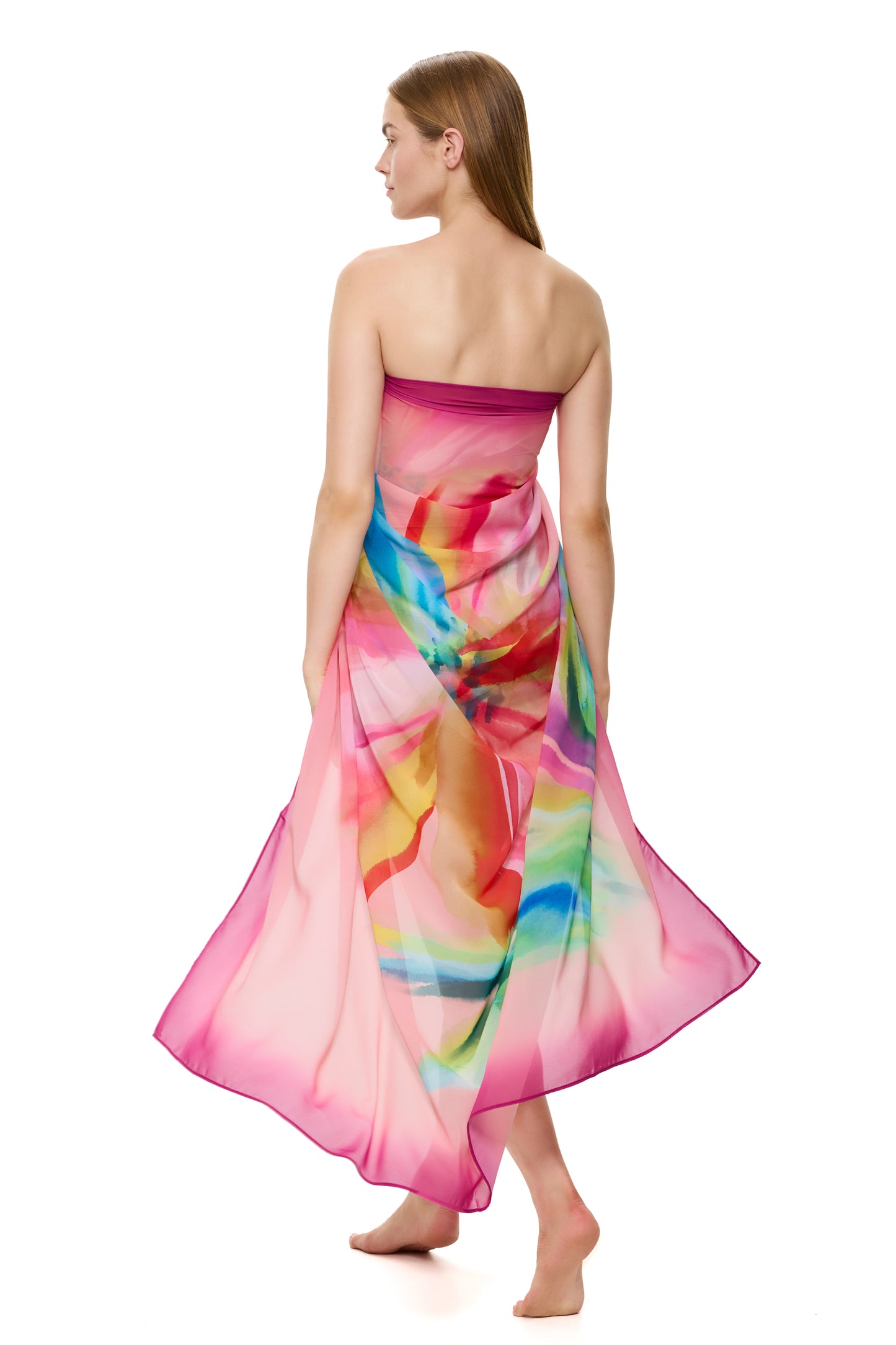Gottex FLORAL RHYTHM Pareo Cover Up - Multi Pink