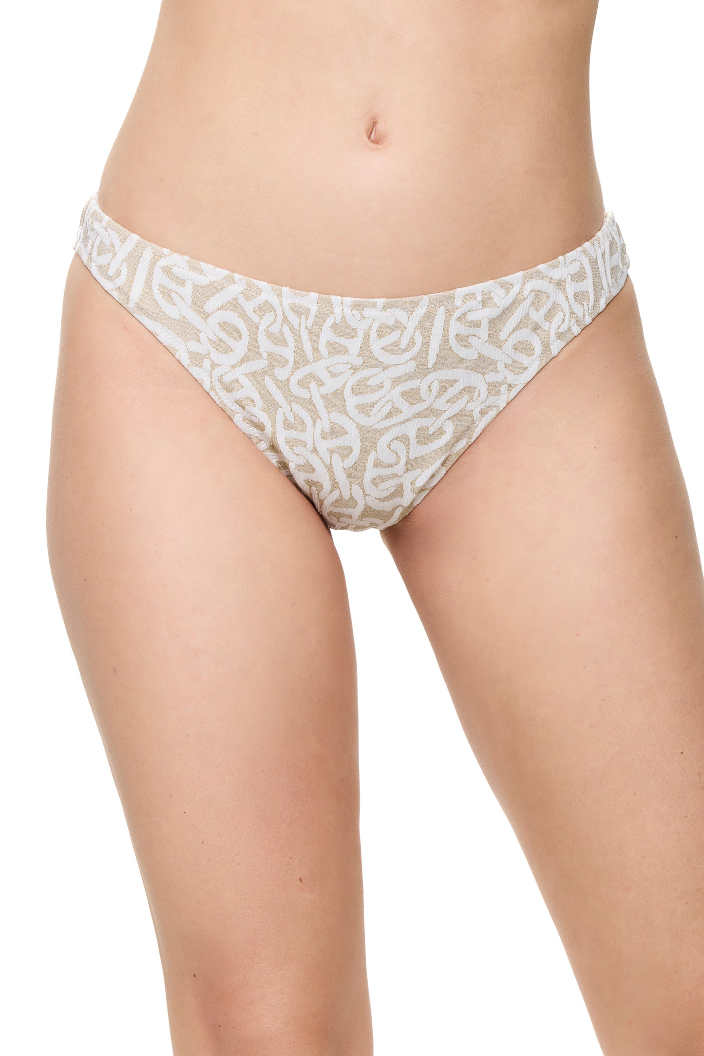 Gottex GOLDEN CHARM Medium rise brief - Cream/Gold
