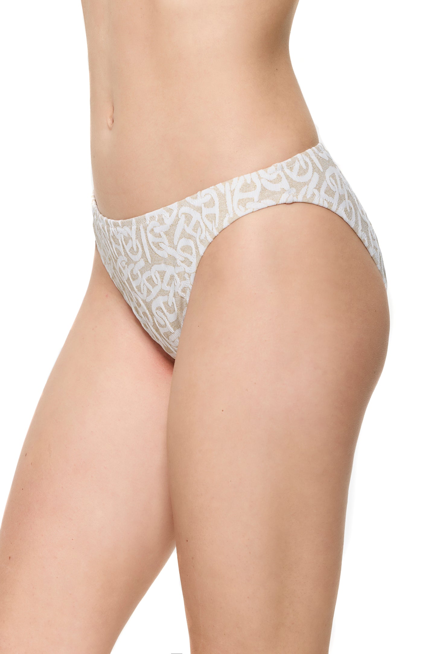 Gottex GOLDEN CHARM Medium rise brief - Cream/Gold