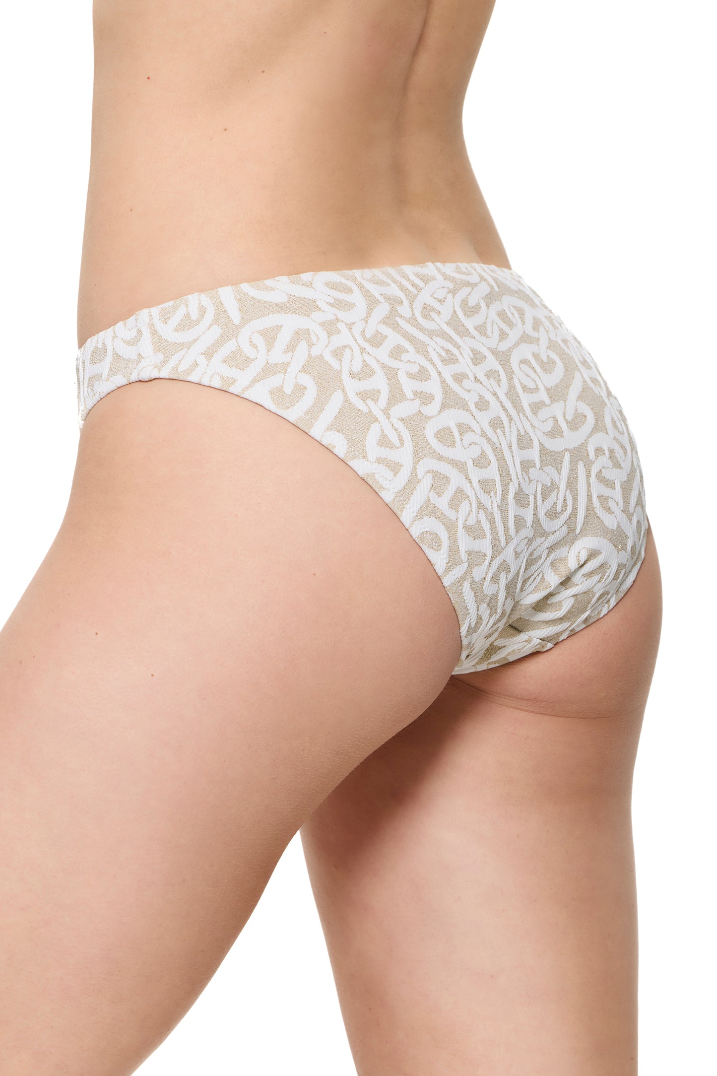 Gottex GOLDEN CHARM Medium rise brief - Cream/Gold