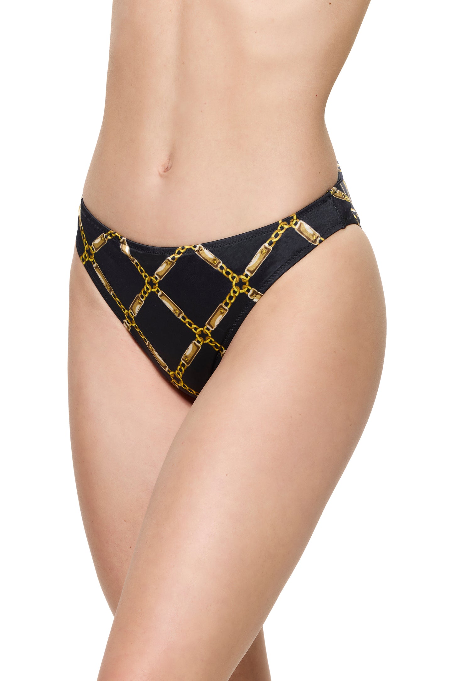 Gottex DECO RIVIERA Medium rise brief - Black/Gold
