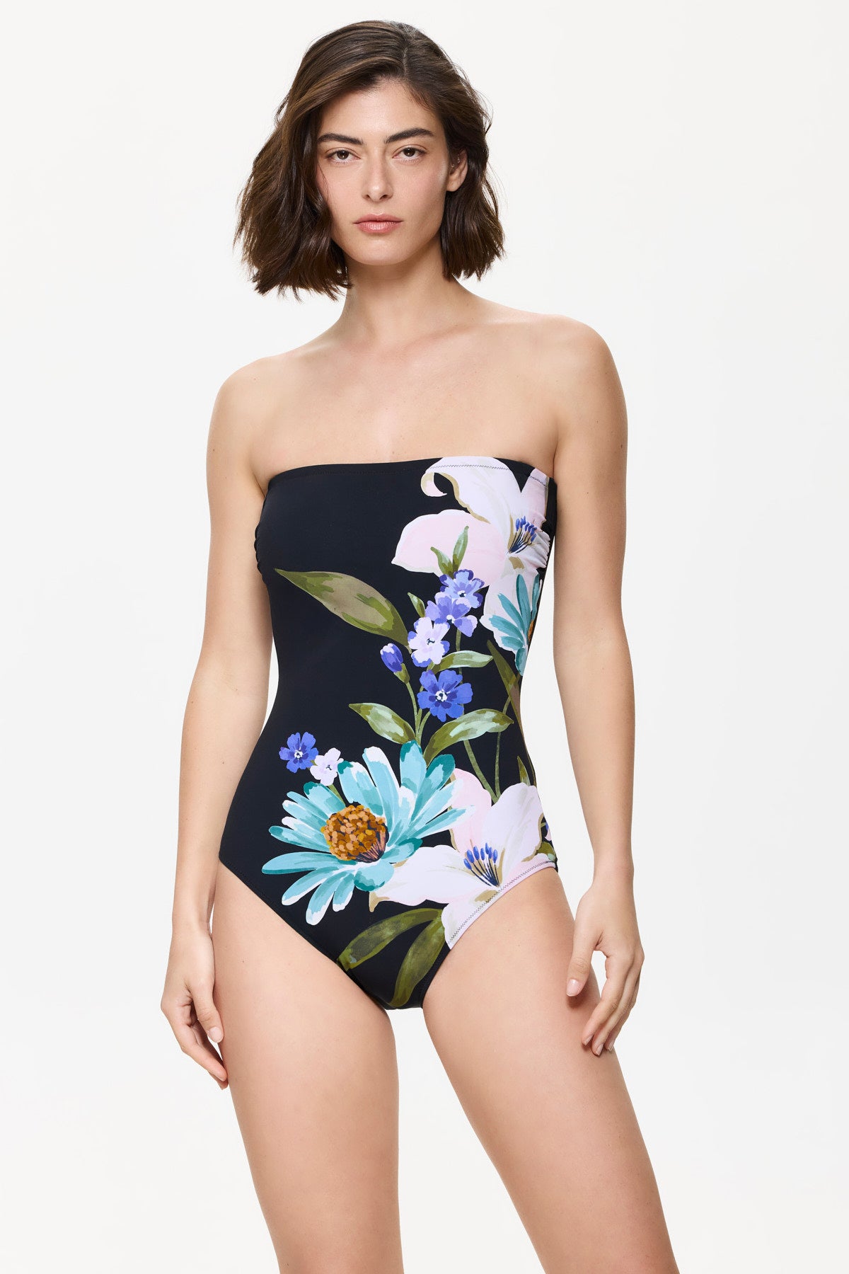 Gottex BORA BORA Bandeau One Piece - Multi Black